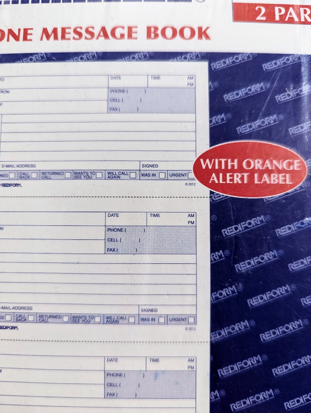 Rediform Phone Message Books – Wirebound 2-Part Carbonless – 50-176 – 400 Forms