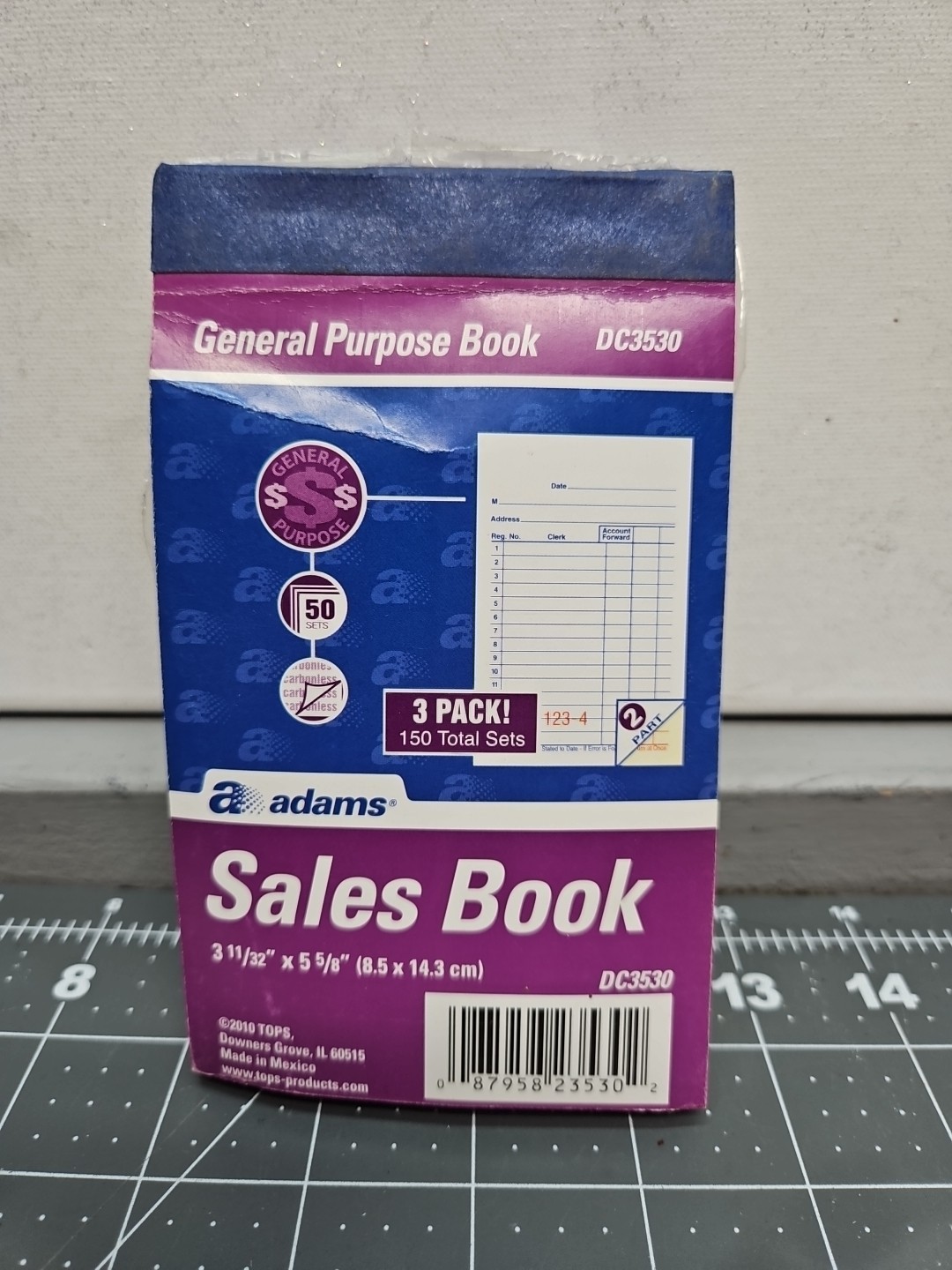 Receipt Book Adams General Purpose Sales Book Lot of 3 Carbonless Sets