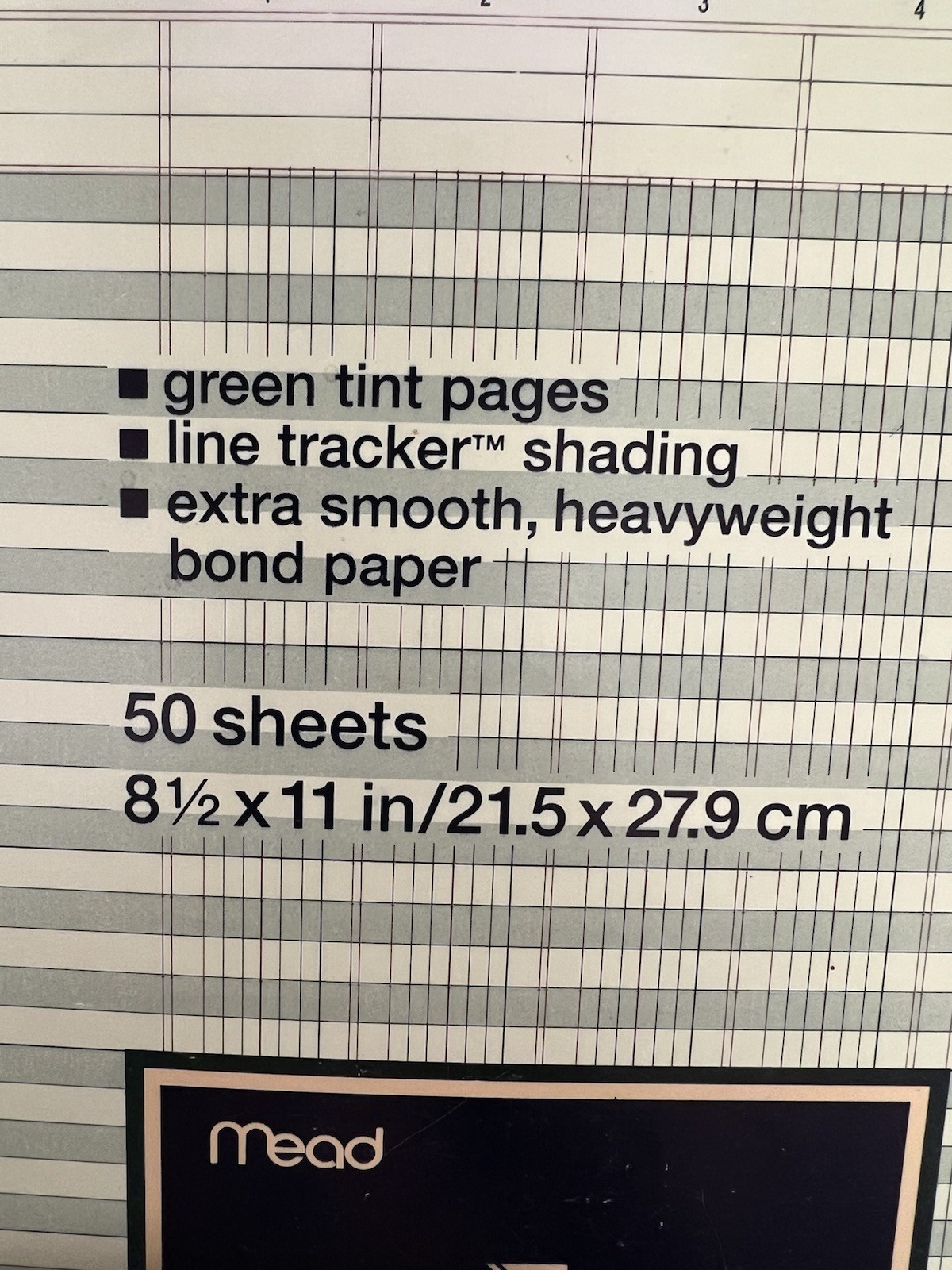 Vintage Mead Cambridge Analysis Sheets 6 Column Pad 50 Sheets; 58246