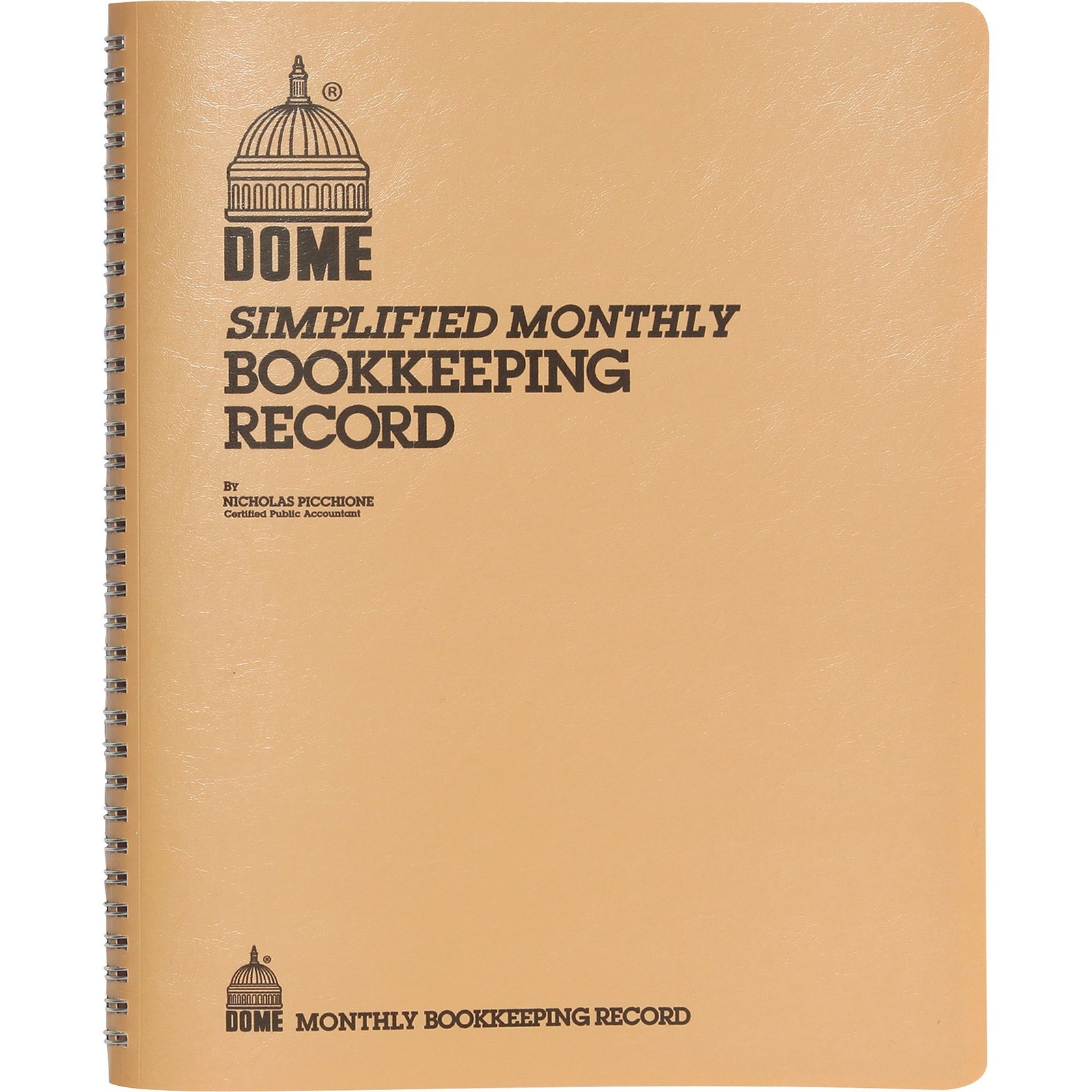 Dome Publishing DOM612 Monthly Bookkeeping Record 128 Sheets
