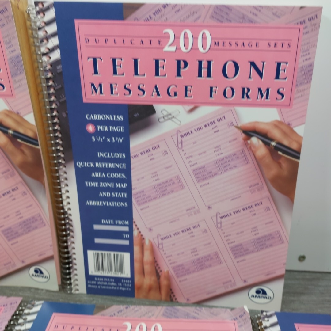 5 – Ampad Duplicate 200 Message Sets Telephone Message Form“While You Were Out”.