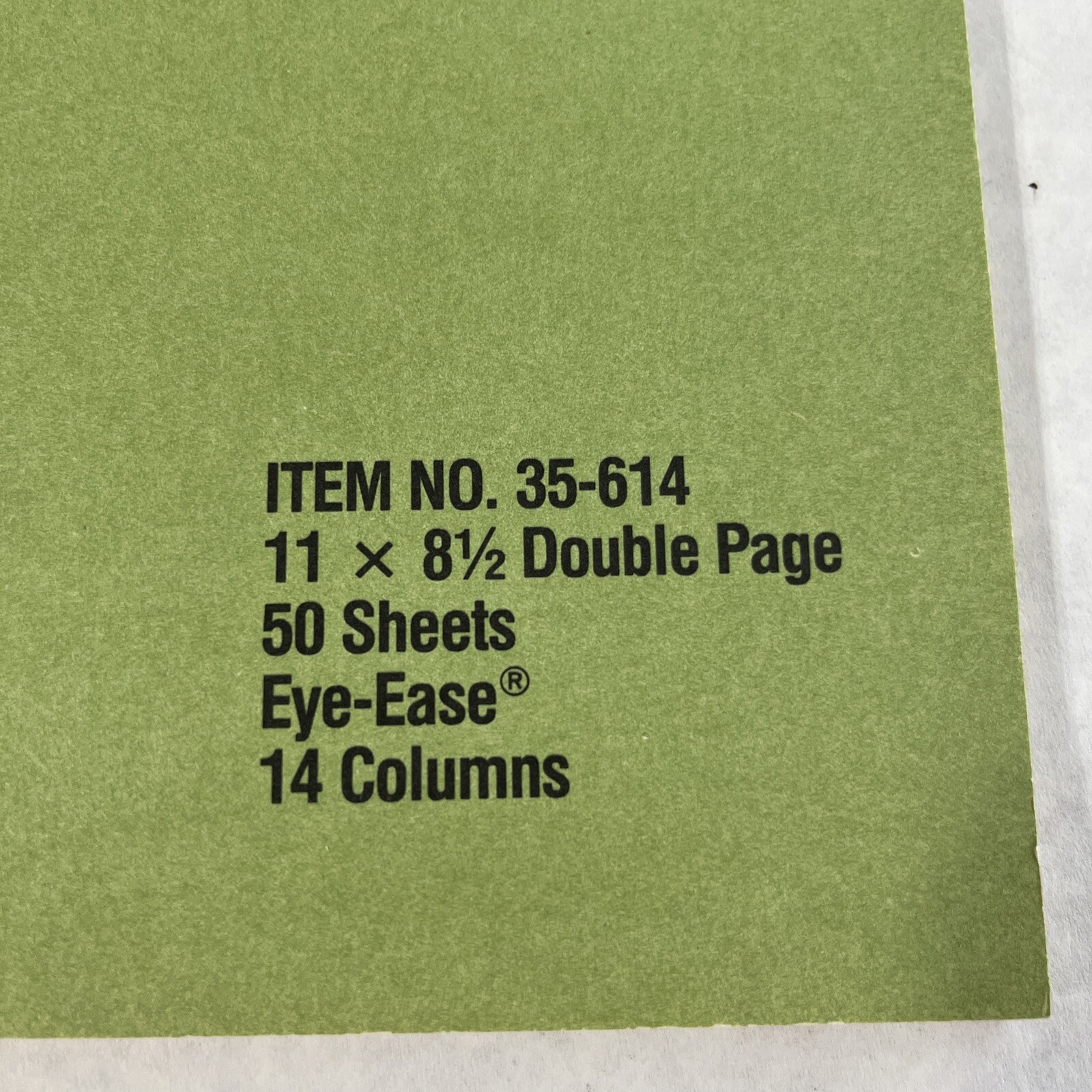 National Brand Analysis 14 Column Pad 35-614 NEW Vintage 50 Sheets 11×8 1/2