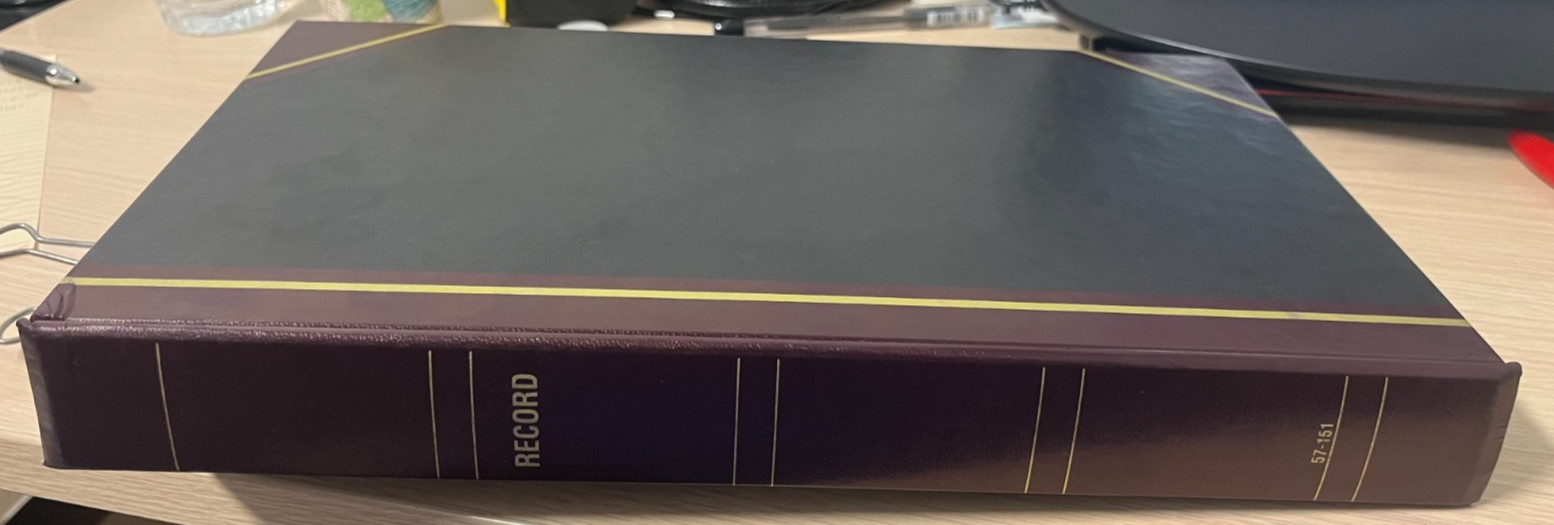 National 57151 14 1/4″ x 8 3/4″ Black Texthide Record Book with 500 Pages