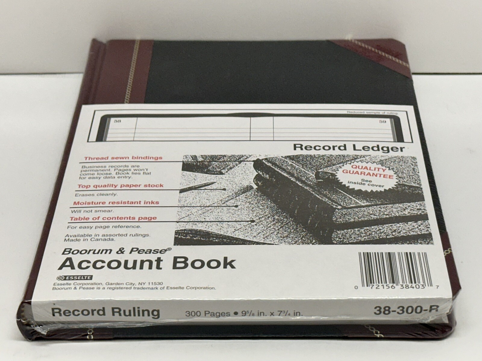 Boorum & Pease Account Book Record Ruling, Thread Sewn, 300 Pages, 9 5/8 x 7 3/4