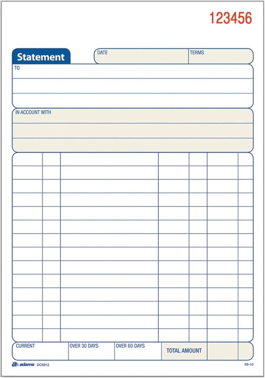 Statement Book, 2-Part Carbonless, White/Canary, 5-9/16 x 8-7/16 Inches,