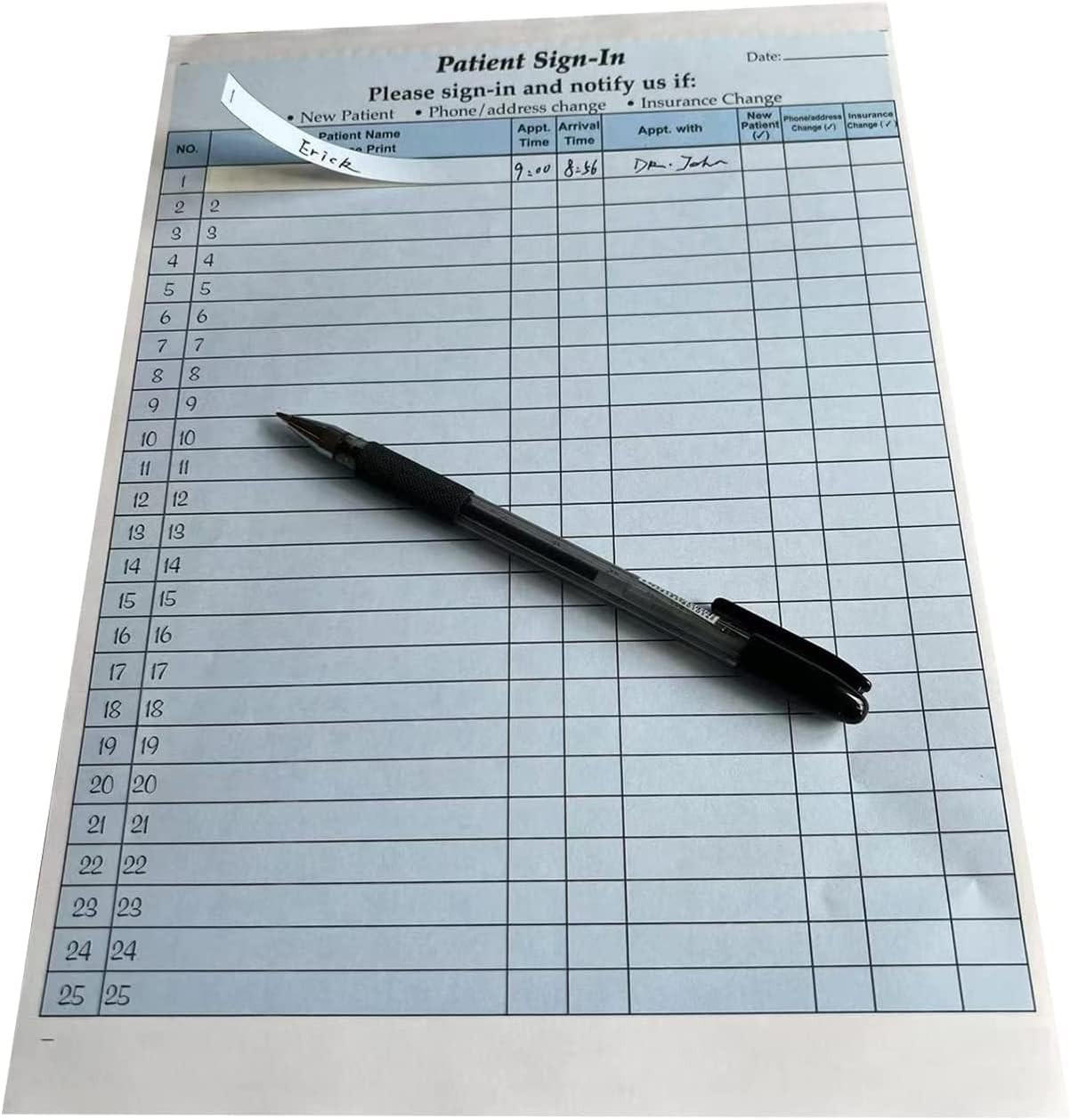 NCR Carbonless 3 Part Patient Sign in Sheets HIPAA Approved and Compliant for Co