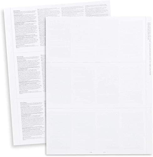 W2 Forms Blank 3 Up Tax Forms 2025 with Envelopes, Perforated Paper With Back