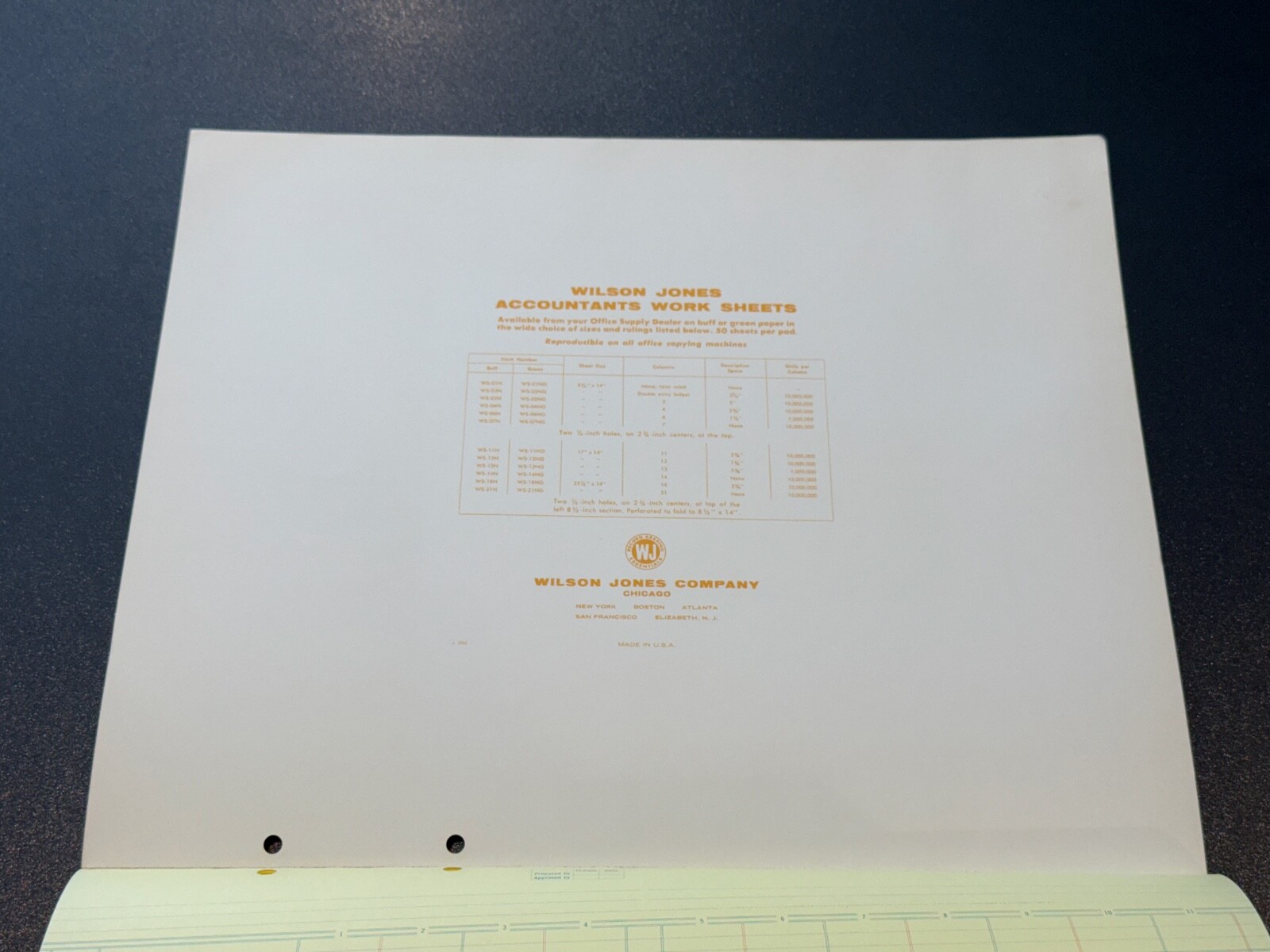 Wilson Jones Columnar Pad Accountants Worksheets, 14″ X 17”, 11 Columns, WS 12N