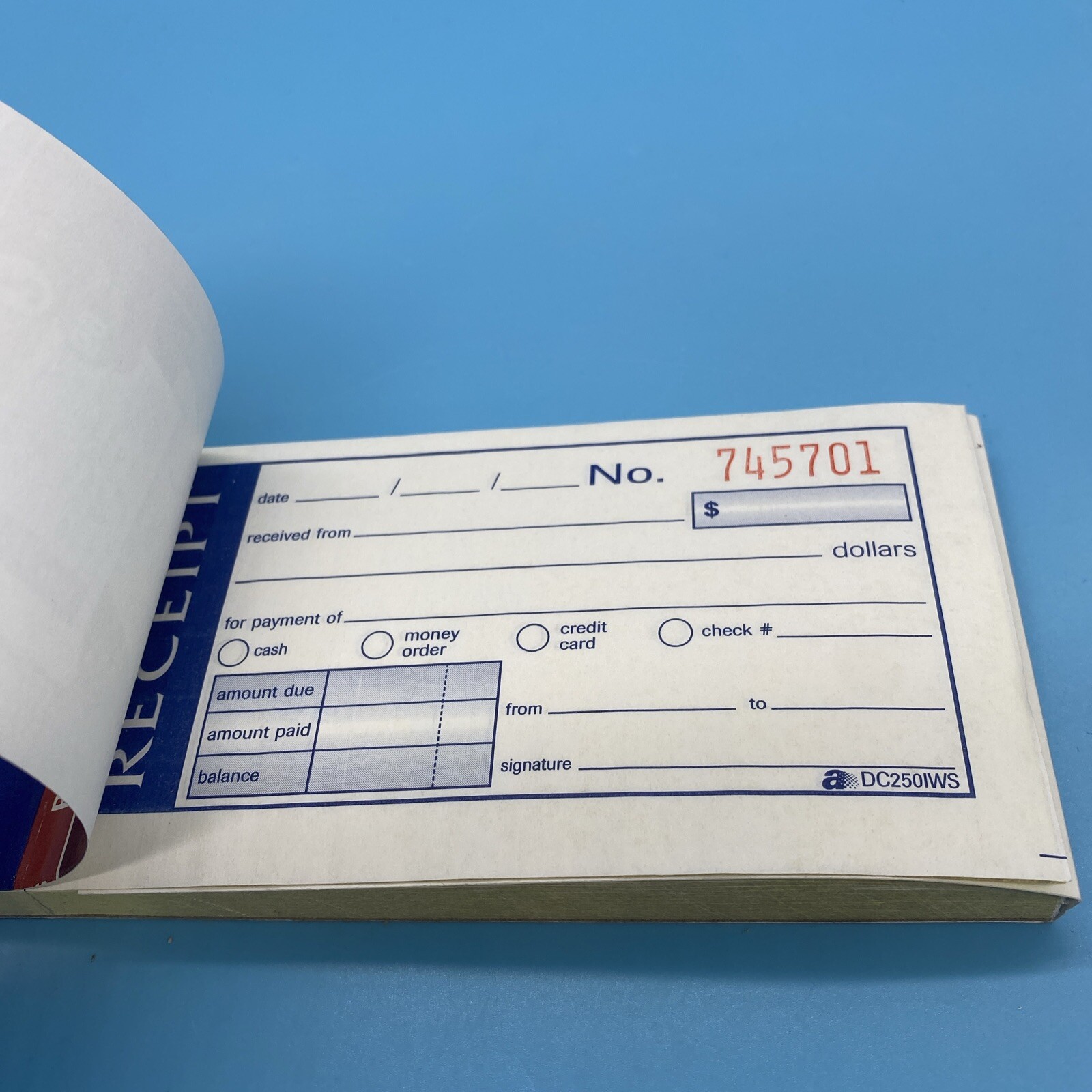 Adams Receipts Book Tape Bound 2-Part Form 5-3/8″ x 2-3/4″ 50 Carbonless Sets