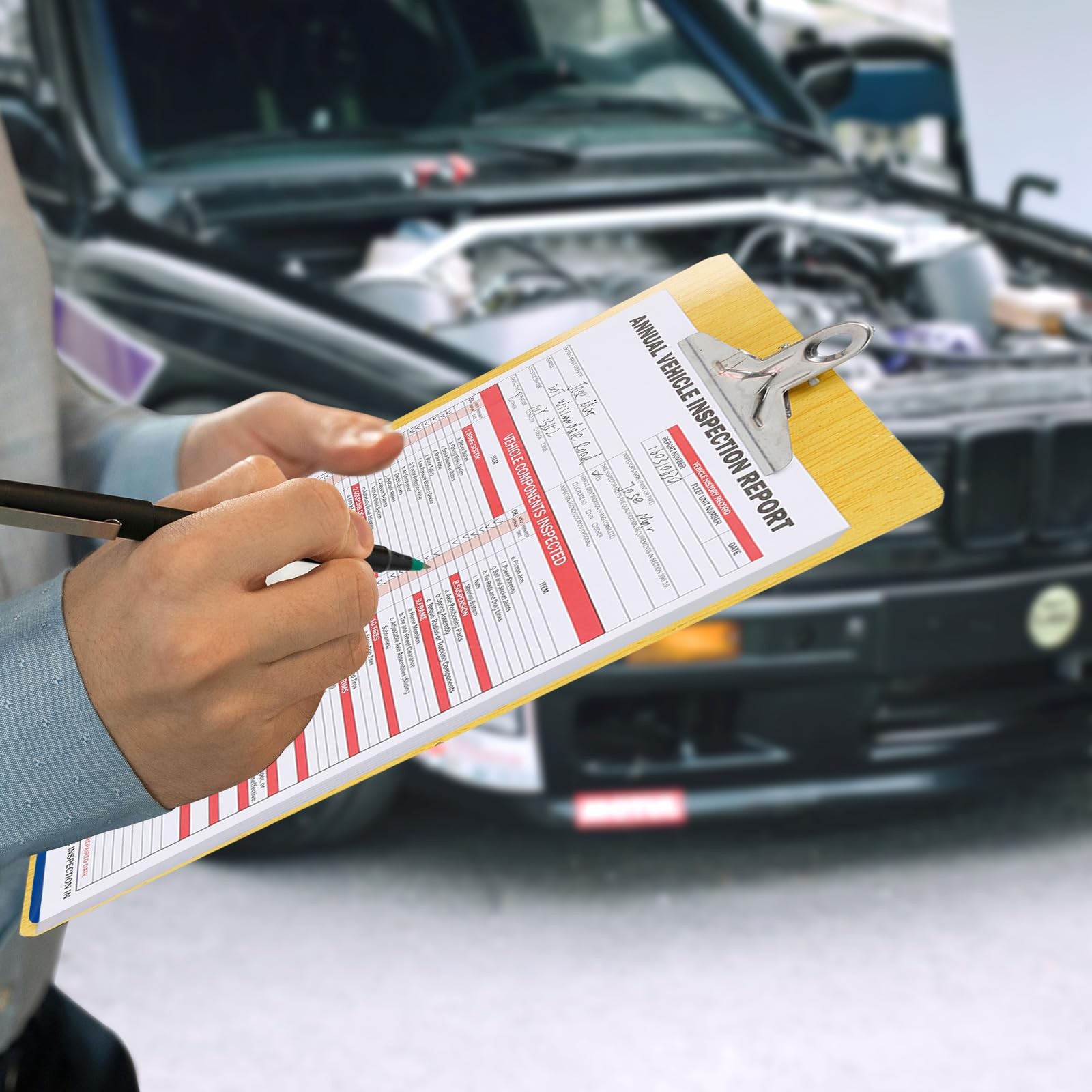 30Pack DOT Annual Vehicle Inspection Forms and Label,30-Pk 3-Ply Annual Vehic…