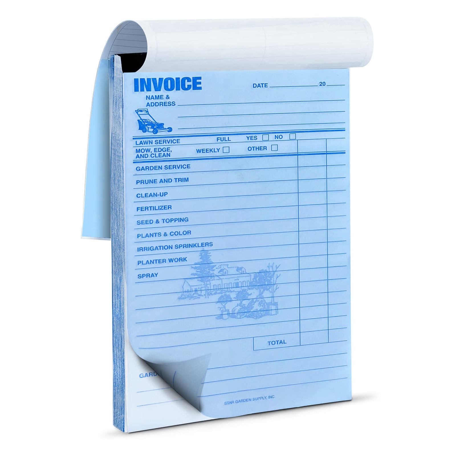 Professional Garden Service Invoice Book 50 Sets Includes Copy Invoice 100 Pa…