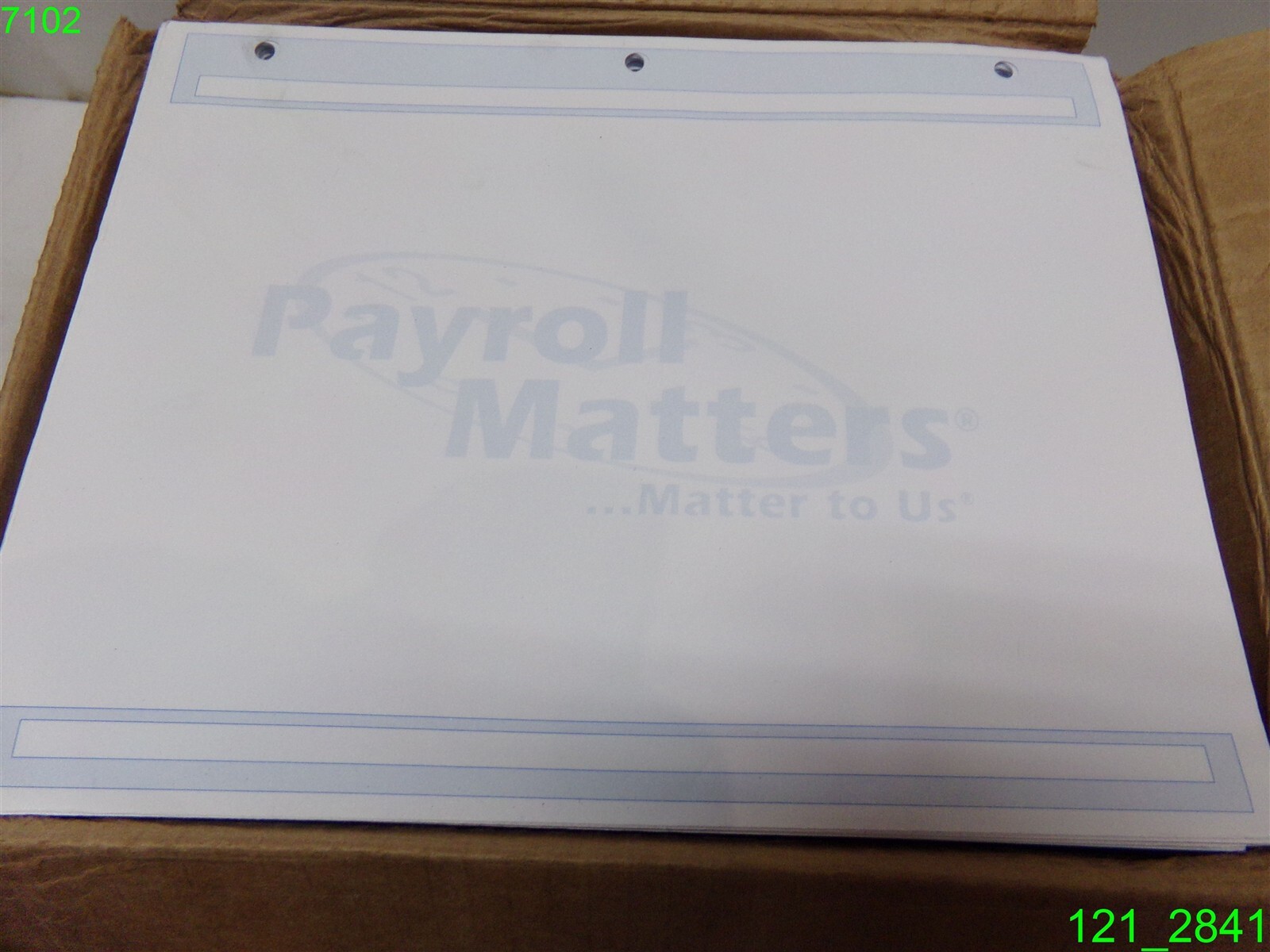 CASE OF 2500 SHEETS OF PAYROLL MATTERS JOURNAL PAPER – NEW