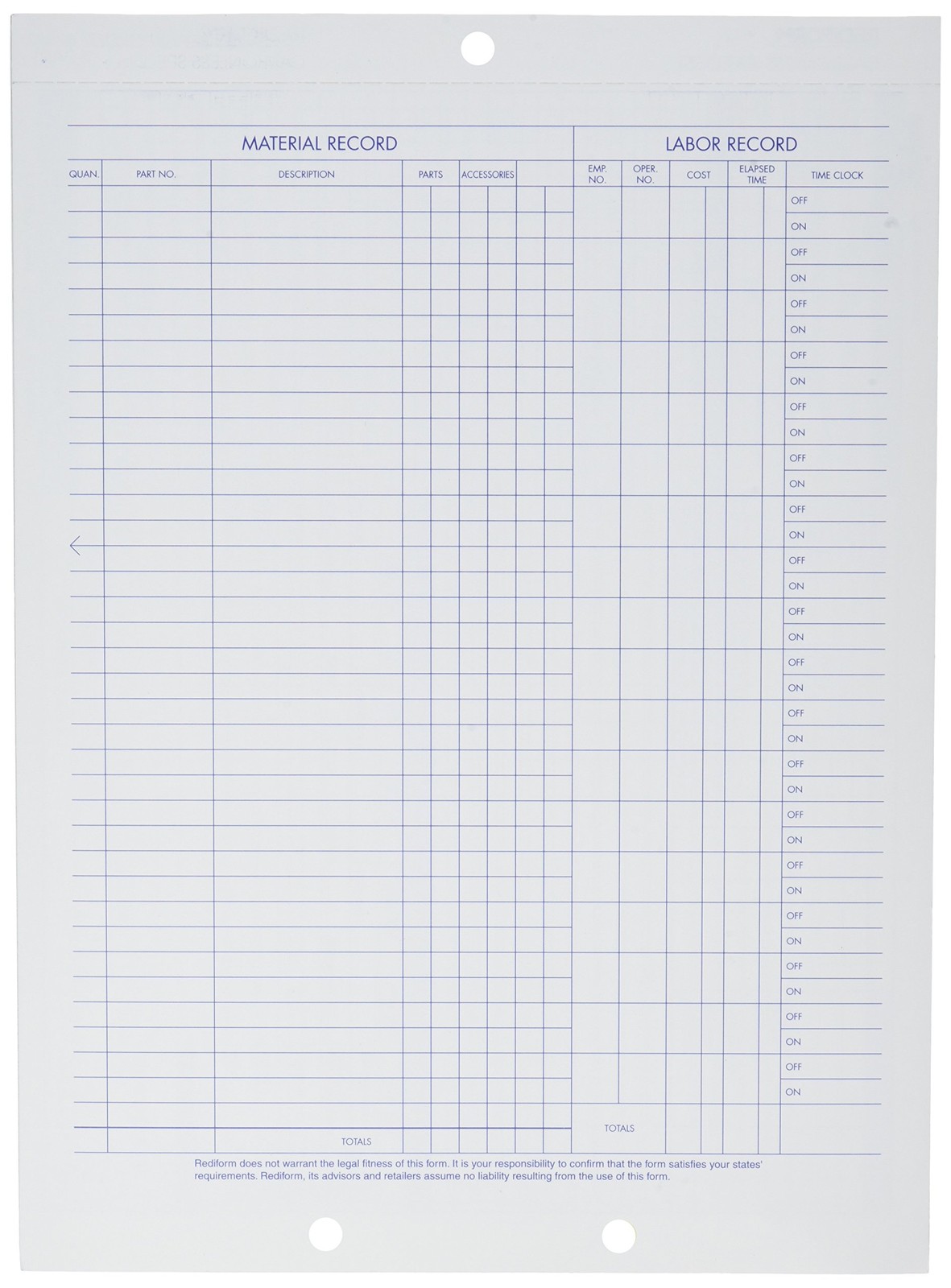 Auto Repair Polypack, Carbonless Triplicate Forms, 8.5″ x 11.625″, 50 Numbere…