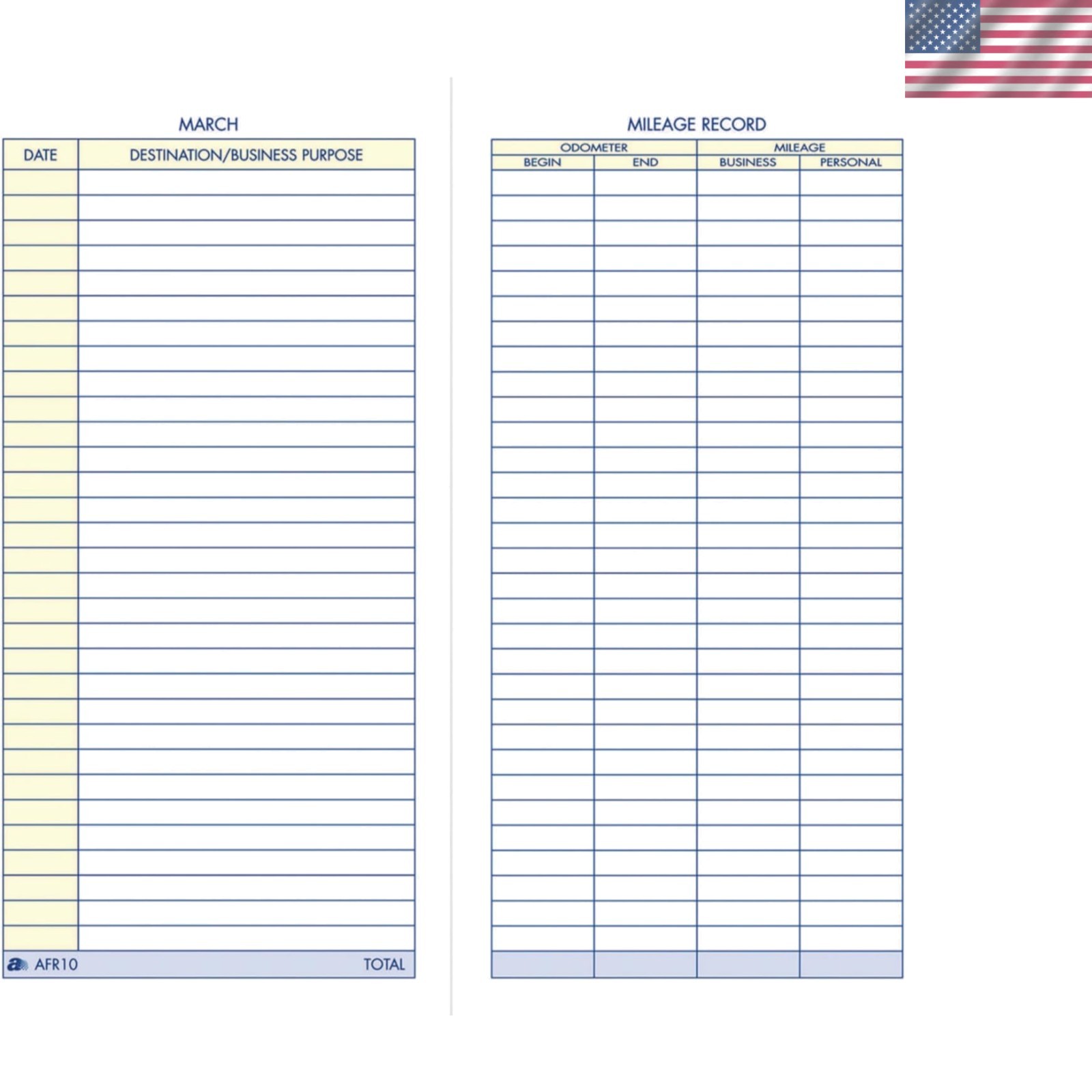 Vehicle Mileage Book, 3 1/4″ x 6 1/4″