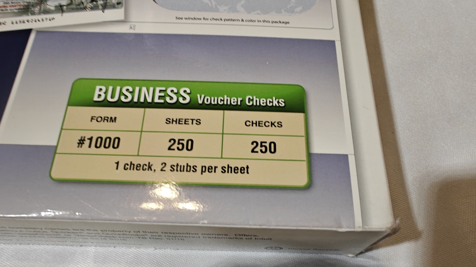 VersaCheck Form #1000 Security Business Voucher Checks 250 Sheets 8.5×11