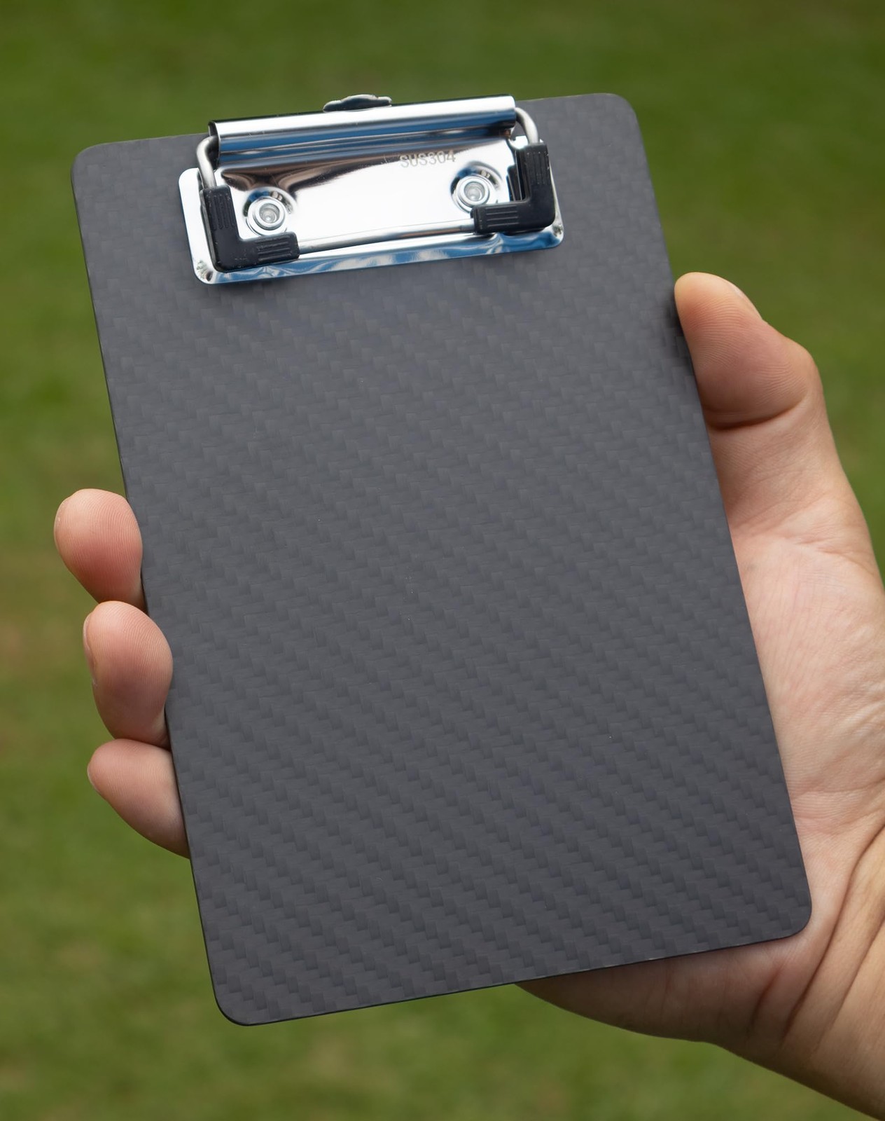 Carbon Fiber Mini Clipboard 4×6,Small Clip Boards A6 Memo Size with A6, Black