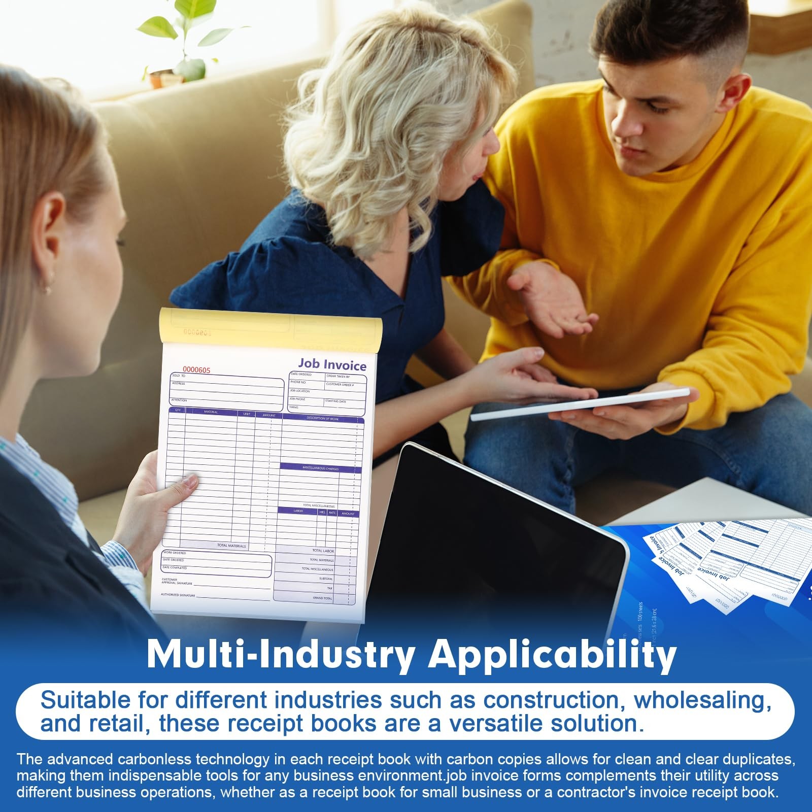 50 Set Job Work Order Forms Invoice