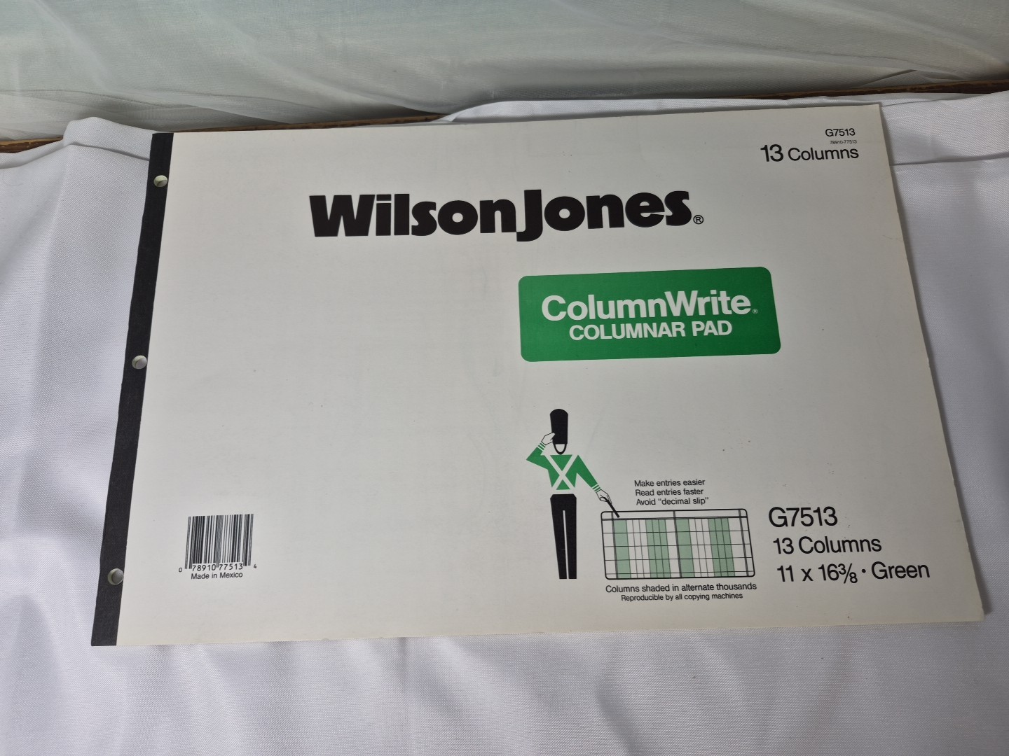 1967 Wilson Jones Column Write Columnar Pad 13 Columns 20 Sheets-G7513- USA