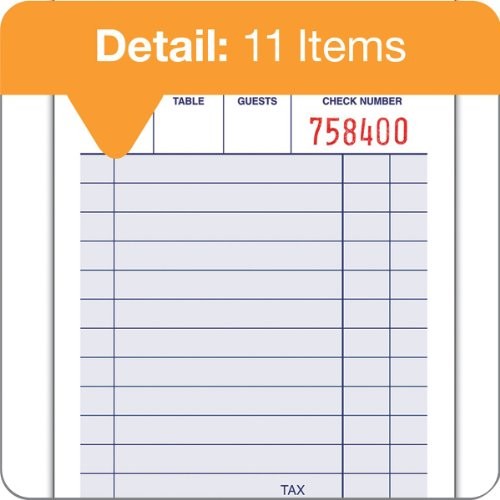 Adams Guest Checks Pack White 100 Sheets Thank You Printed Consecutive Numbering