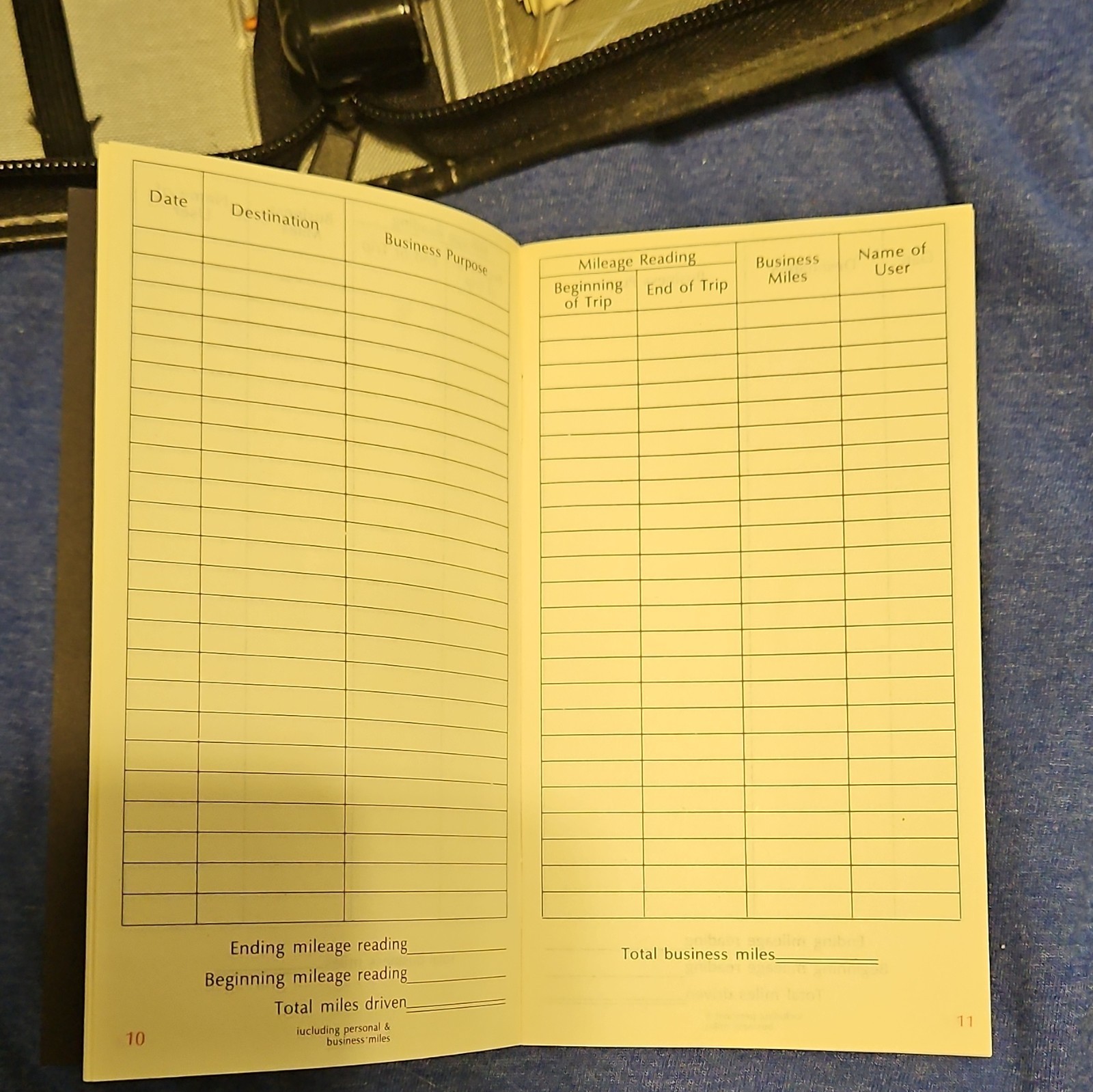 Mileage Record Kit with Record Book, Pen, Compass, Case, and Accessories