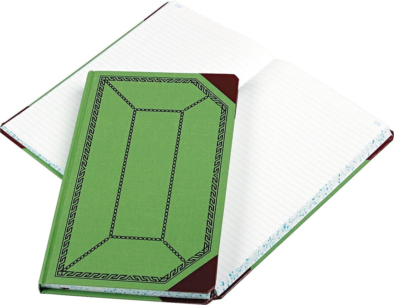6718300R Record/Account Book Record Rule Green/Red 300 Pages 12 1/2 x 7 5/8