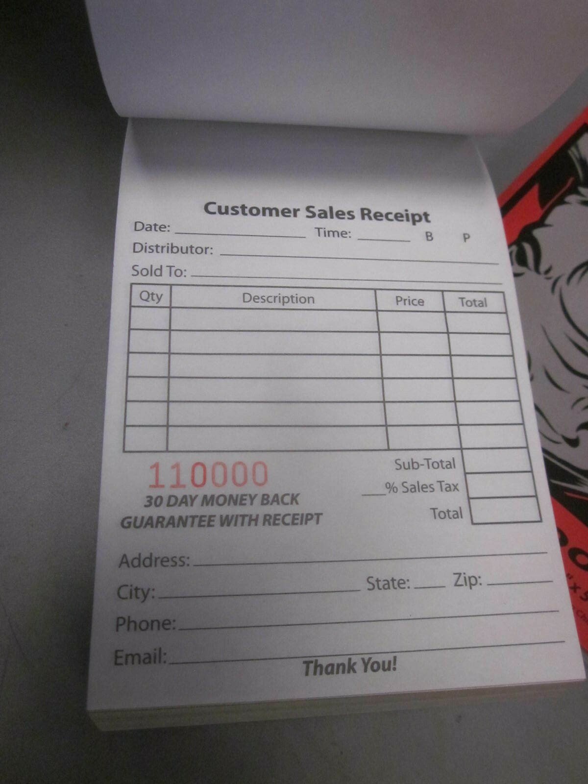 Pocket Invoice Sales Order Receipt Book Carbonless 2 Part 3 4/10″ x 5 5/8″ QTY4