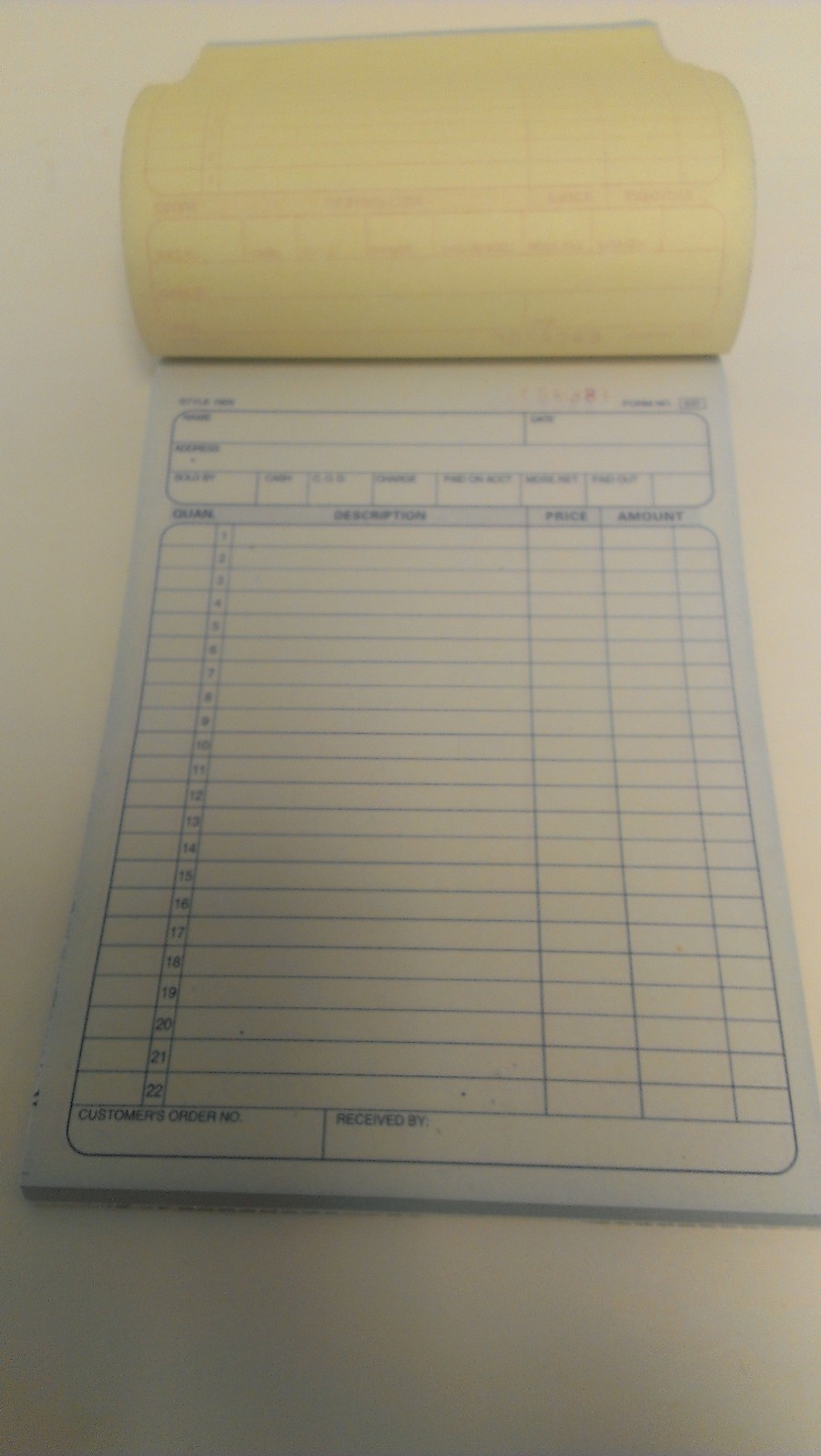 Lot of 2 Sales Order Books ~ 50 Duplicate Forms~ Carbonless, #’d ~ 5.5″x8″ (A1)