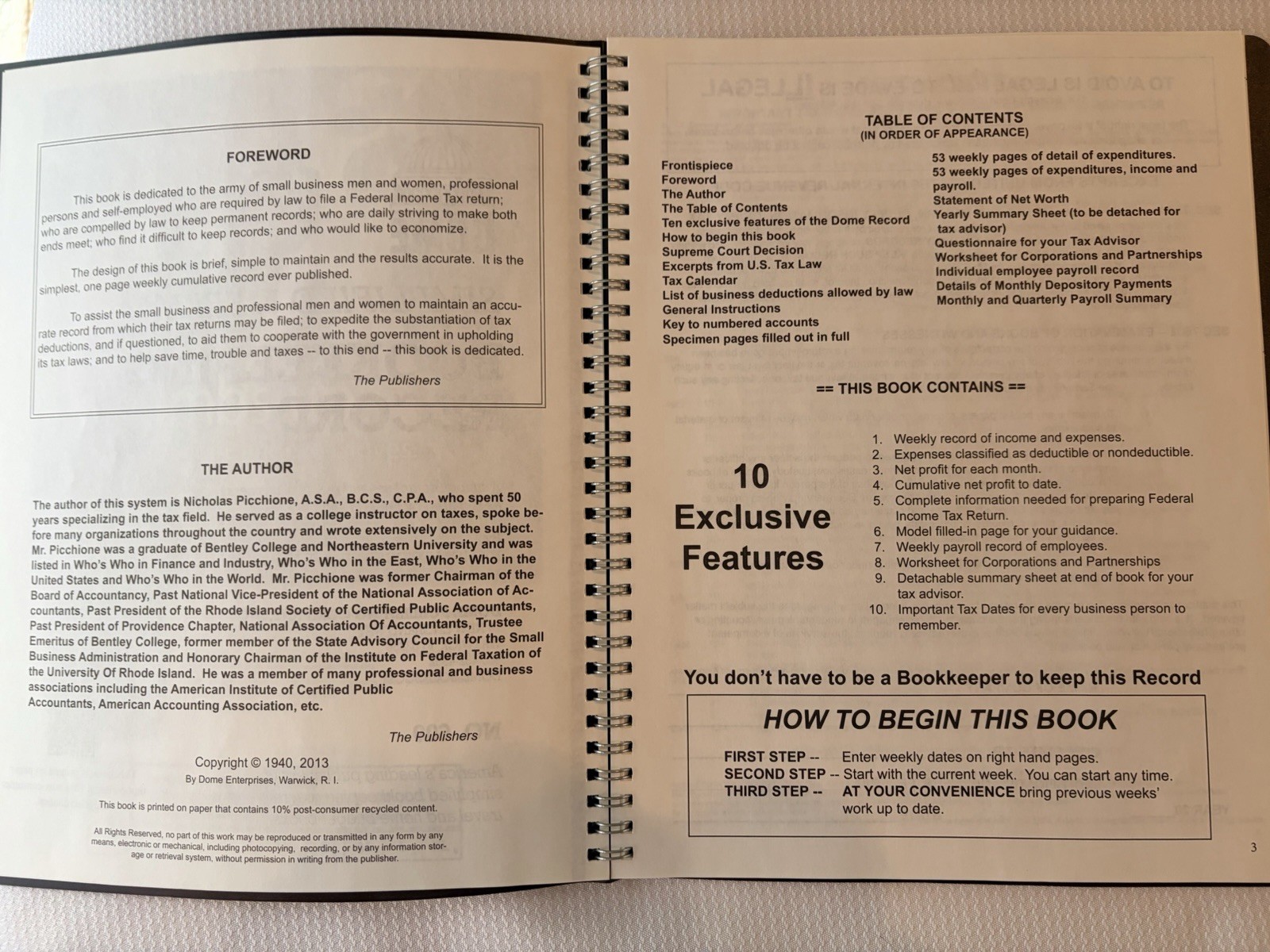 DomeSkin DOM600 Bookkeeping Record Book – Brown 2014
