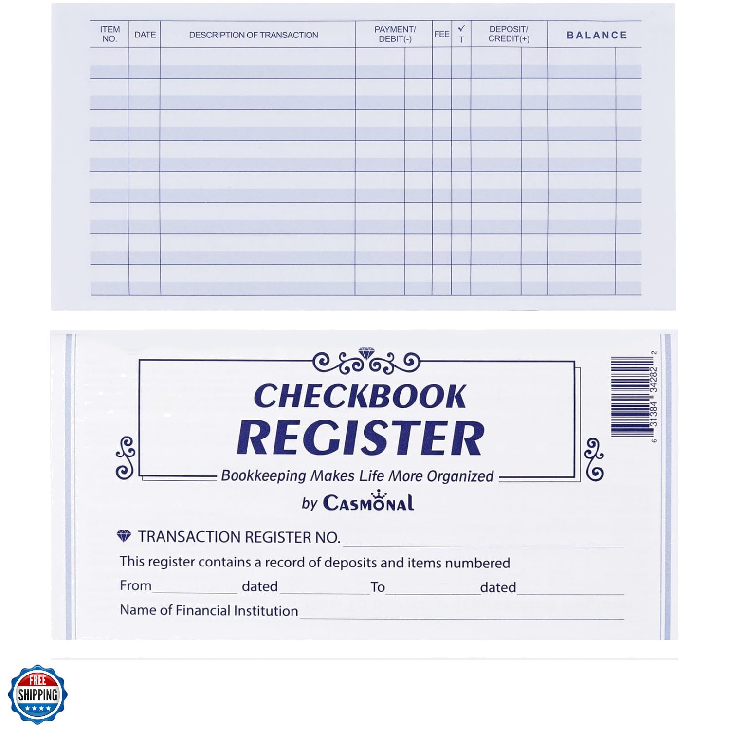12 Pack Checkbook Register, Check Register Books for Personal and Work Use, T…