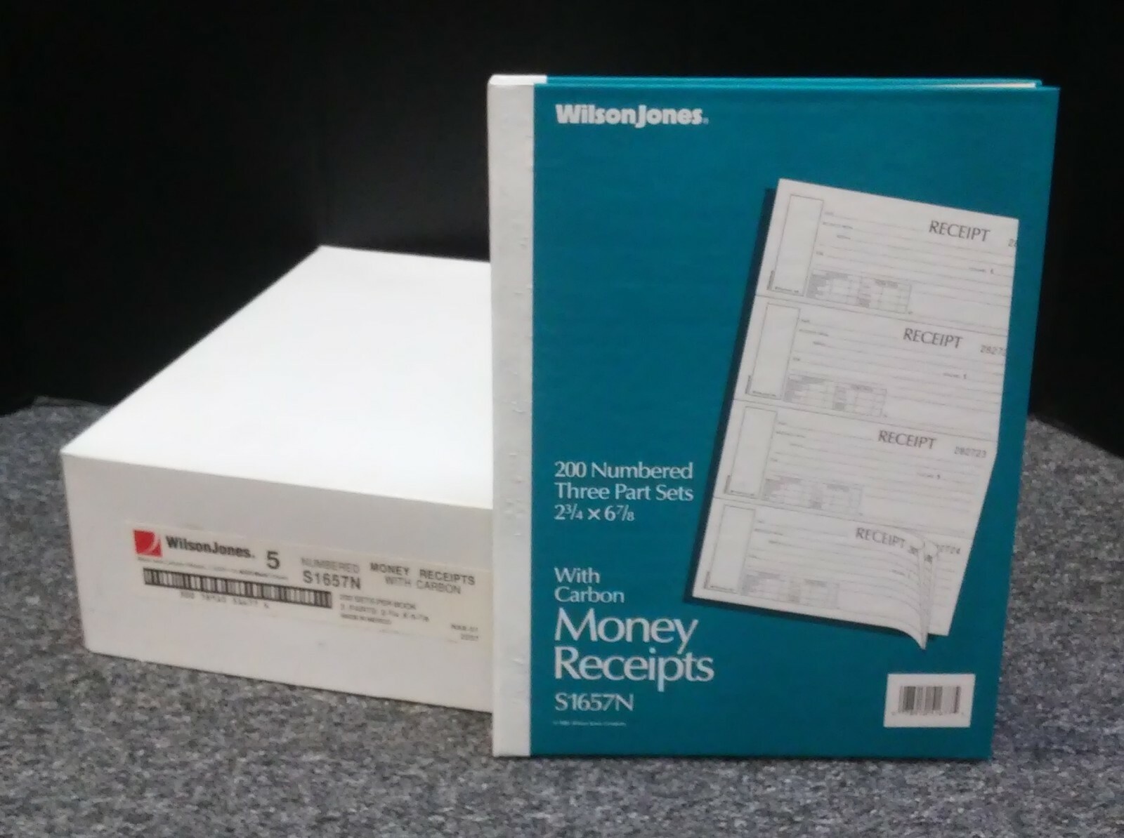 WilsonJones® Hardcover Money Receipt Book – 200 Numbered – 3 Part – Carton of 5