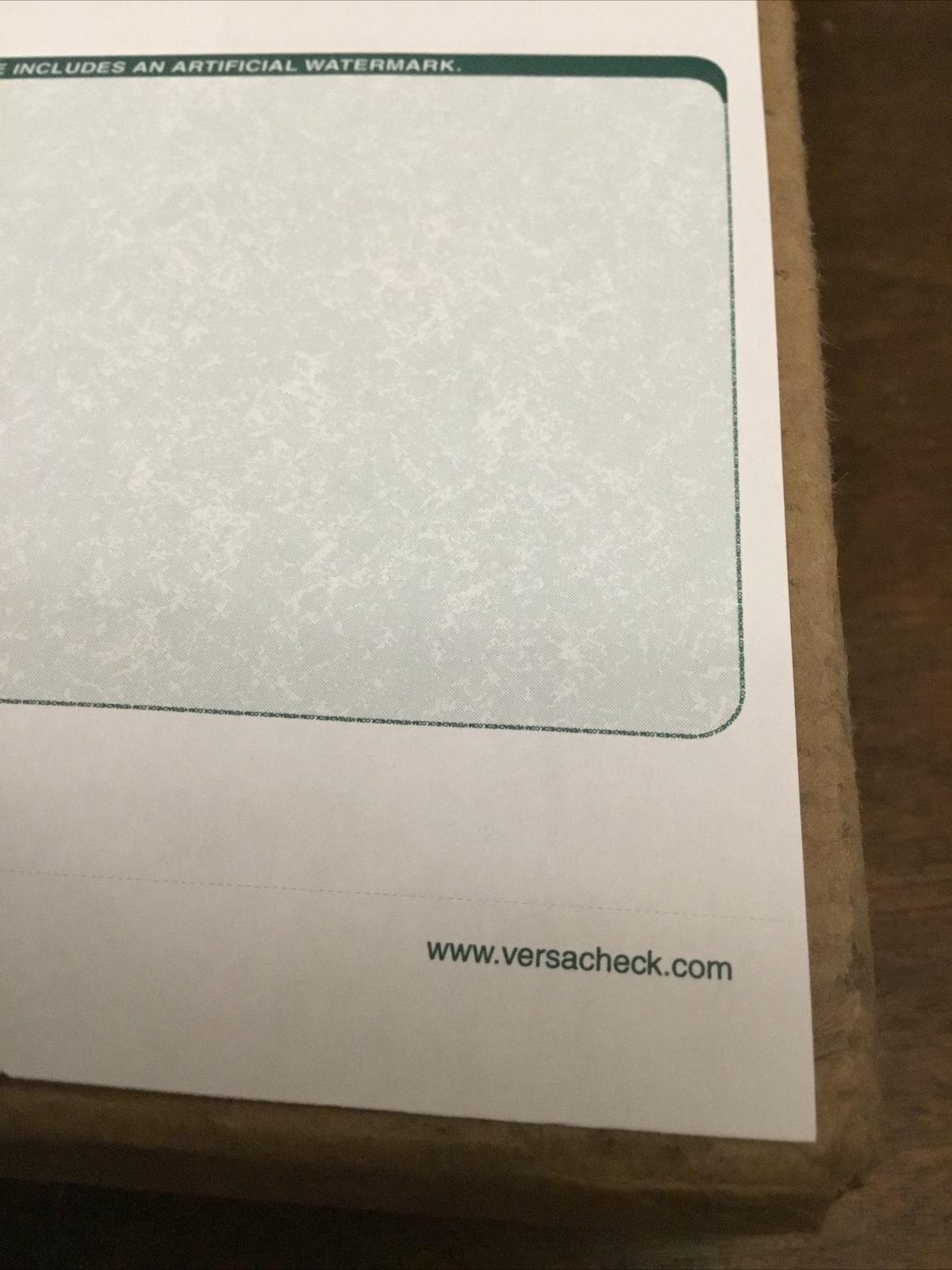 VersaCheck ValueChex 500 Blank Business Voucher Checks Green Classic 3 Per Page