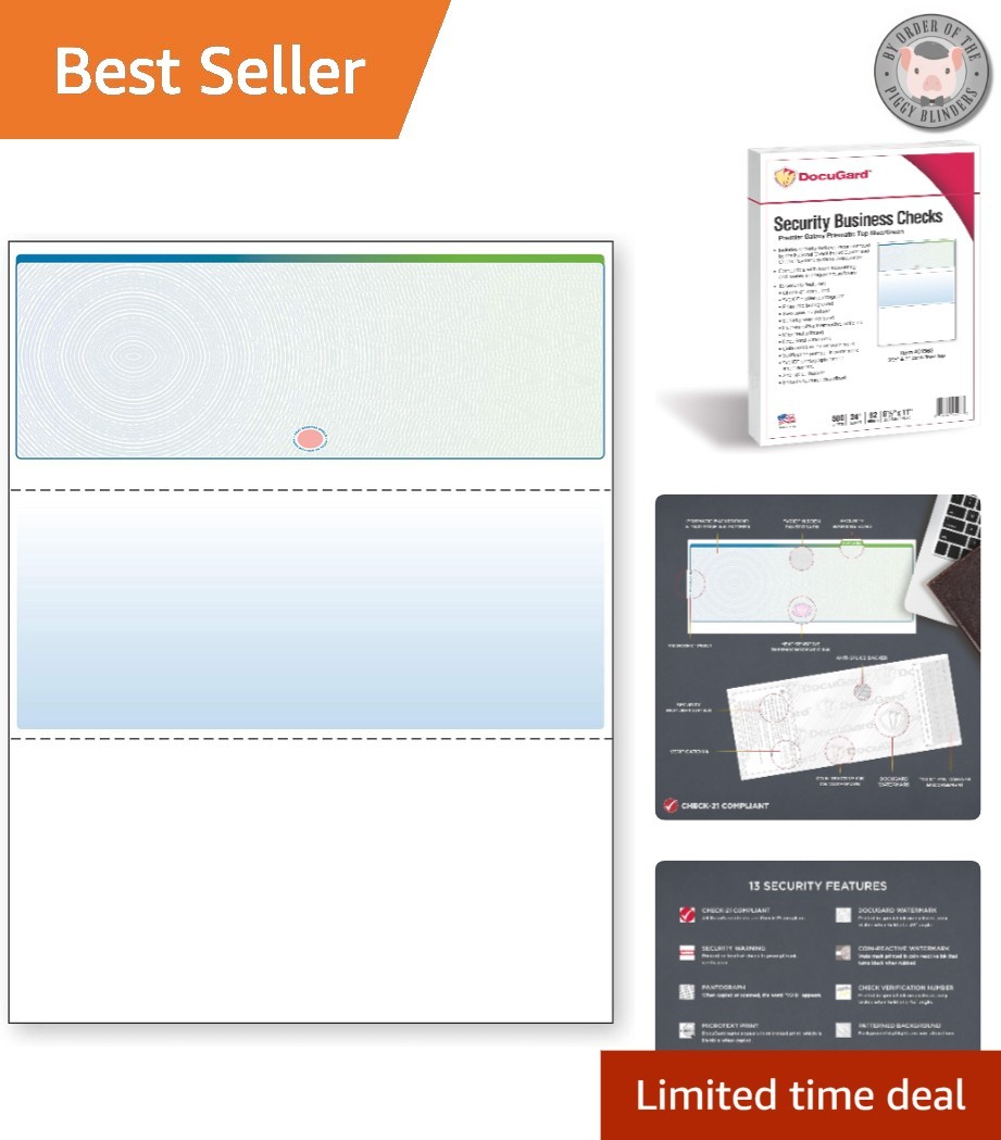 Easy Print Blue/Green Galaxy Check Paper – 500 Sheets with 13 Security Features