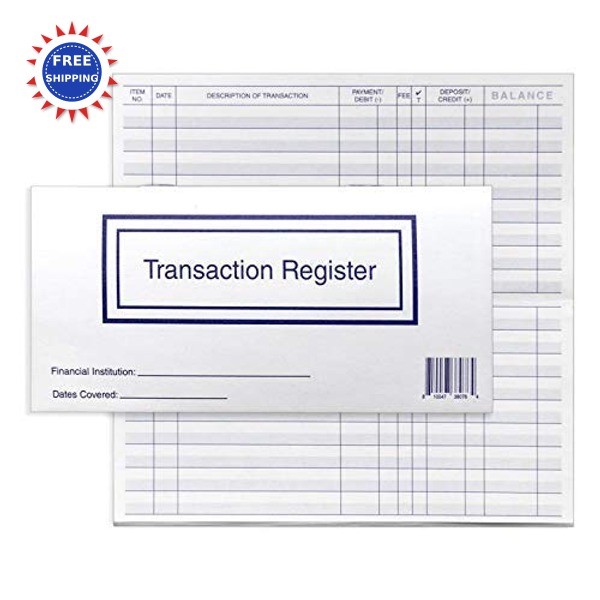 Checkbook Registers Personal Transactions Ledgers Pack of 10 2026/2027/2028
