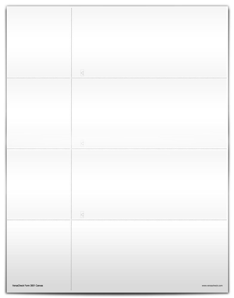 VersaCheck Secure Checks – 750 Blank Business or 250 Sheets, White Canvas