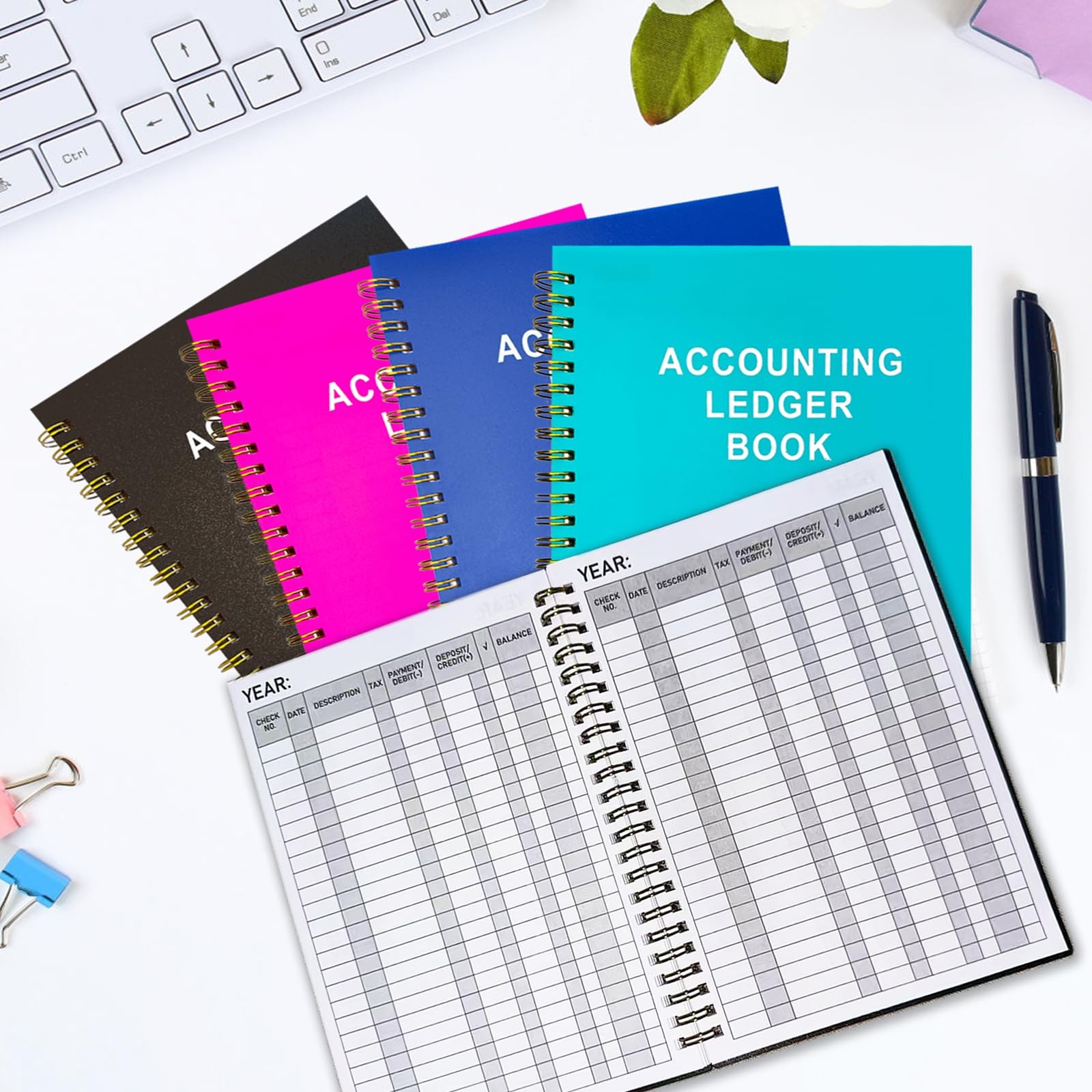 8.5×11 Inch Checkbook Register Book Ledger Register Book for Personal Business