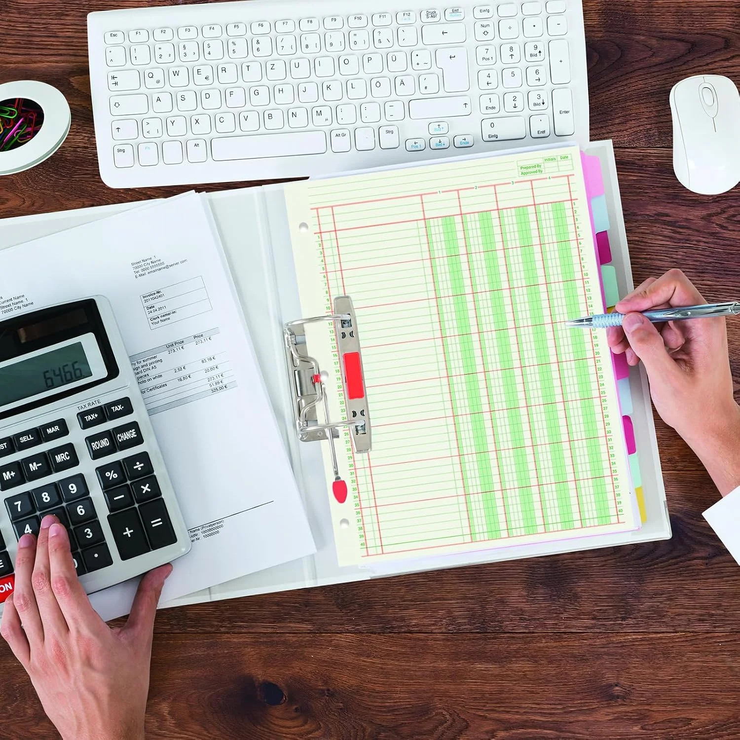 300 Sheets Columnar Analysis Pads 4 Column Accounting Paper, 8.5X11 Inch Ledger