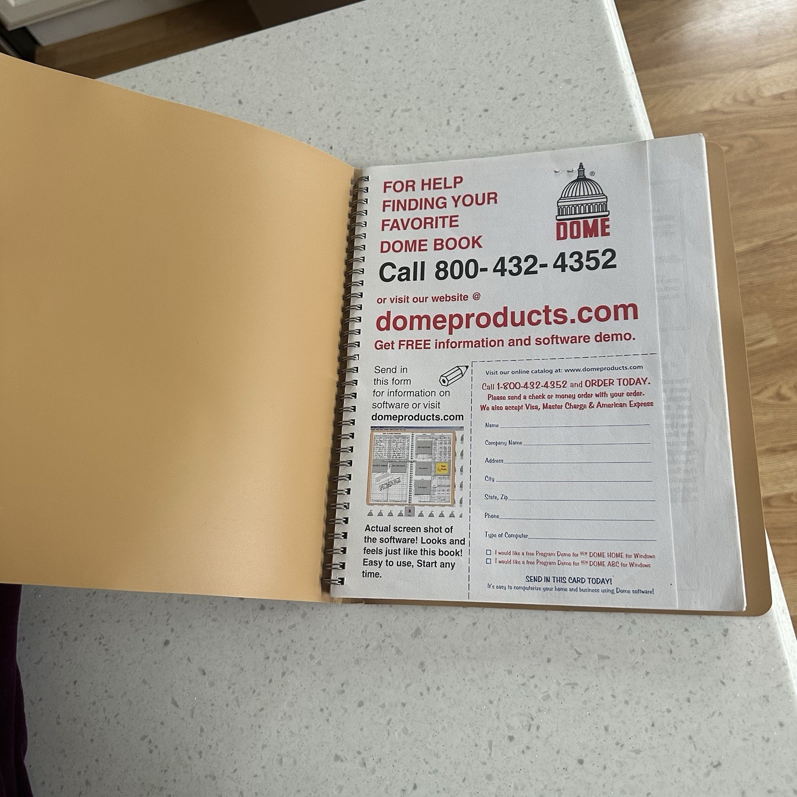 Dome Simplified Monthly Bookkeeping Record Style No. 612 Spiral Bound Accounting