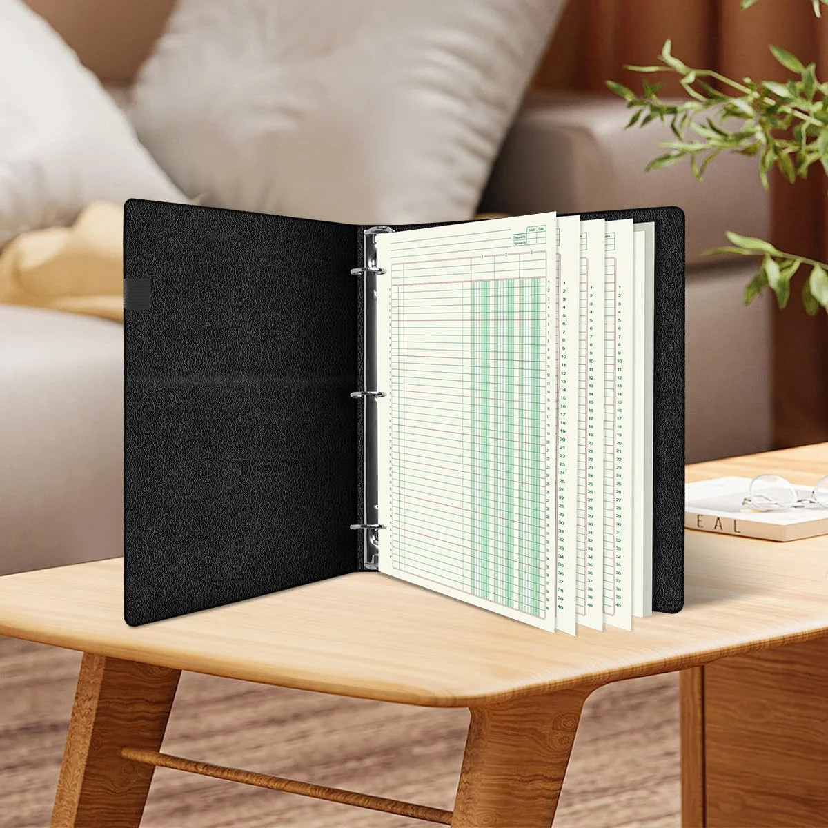 Columnar Analysis Pad 3 Column Ledger – 3 Hole Punched Accounting Ledger Book Re