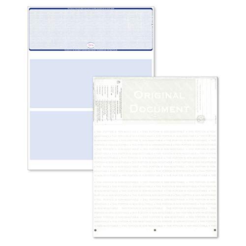 Blank High Security Top Computer Checks, 250 Blue Laser Checks