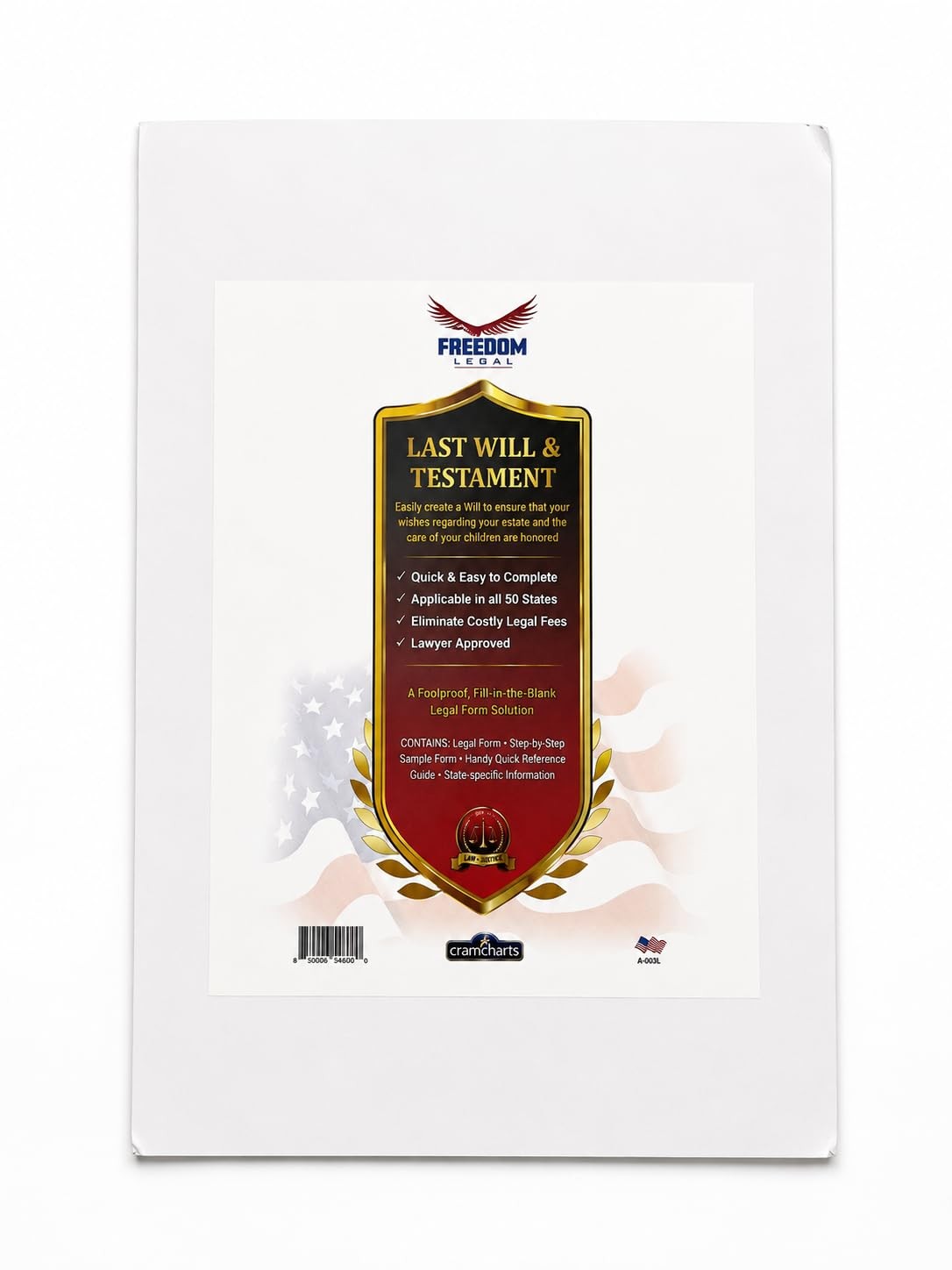 Last Will & Testament Kit – DIY Legal Forms with Sample Documents Set