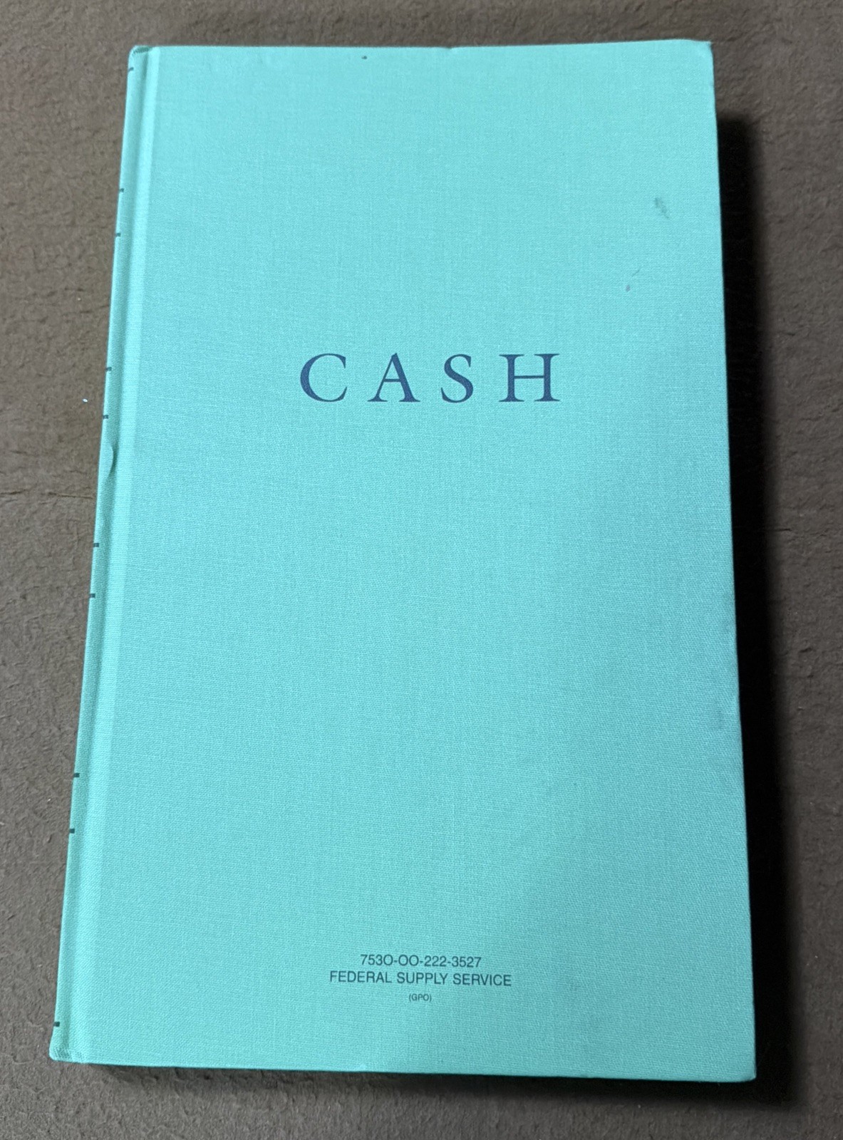 Vintage Green Cash Records Ledger Journal Accounting Book Federal Supply Service