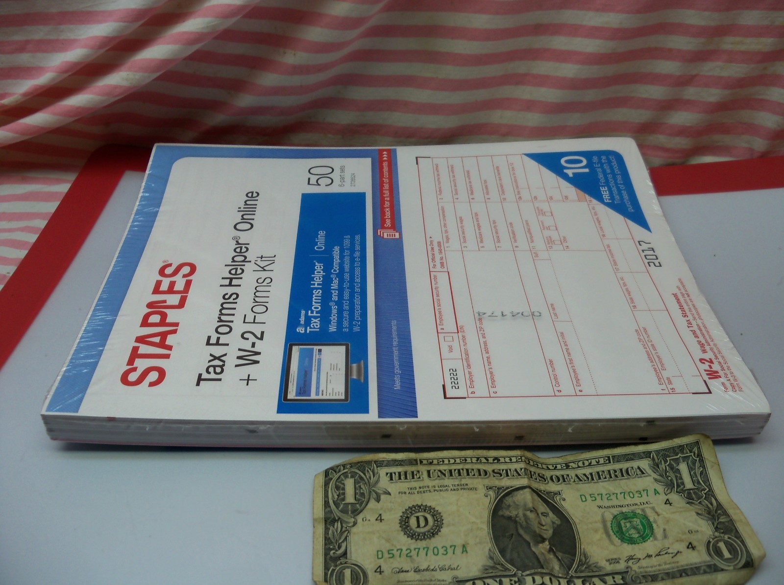 Staples 2017 Tax Forms Helper Online W-2 Forms Kit 50 6 Part Sets Filing USA W2