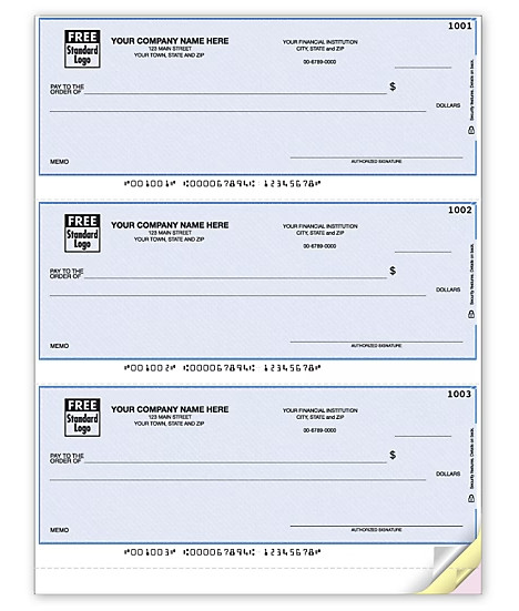 QuickBooks 3-UP Business Laser Checks by Deluxe-Nebs / DLA104 or DLA105
