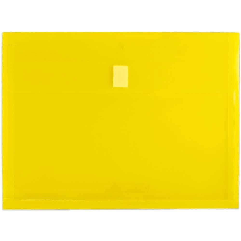JAM PAPER Plastic Expansion Envelopes 2″ Expansion, Assorted Colors 6 Pack