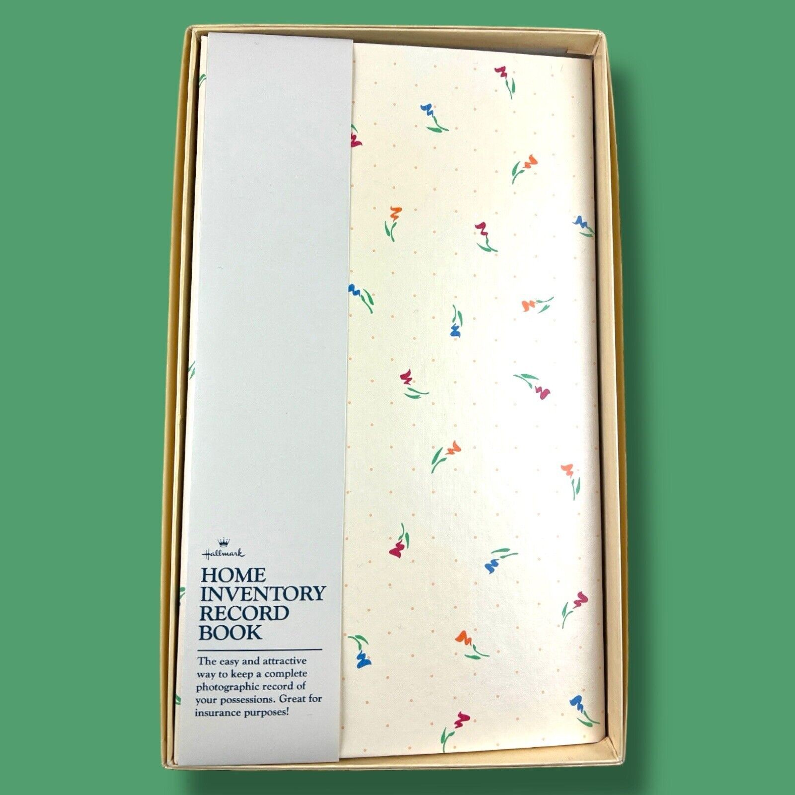 NIB Vintage Hallmark Floral Home Inventory Photographic Record Book 1984 NOS NEW