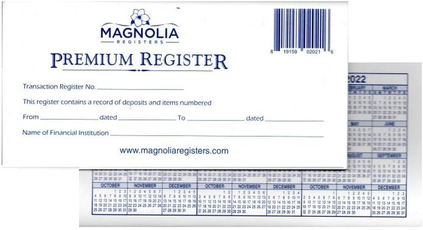 10 Premium 48 Page Transaction Registers – Thicker Paper, More Pages – for Perso