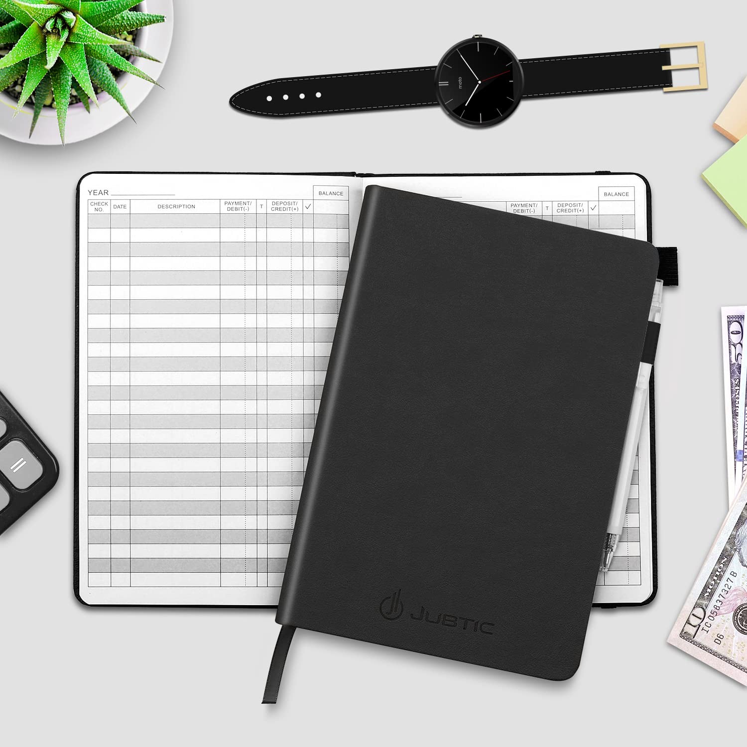 Check Registers Personal Checkbook Ledger Transaction Log Book Black