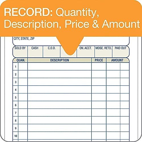 Carbonless 3-Part Sales Order Book – 50 Sets, 4.2″ x 7.2″, White, Canary, Pink –