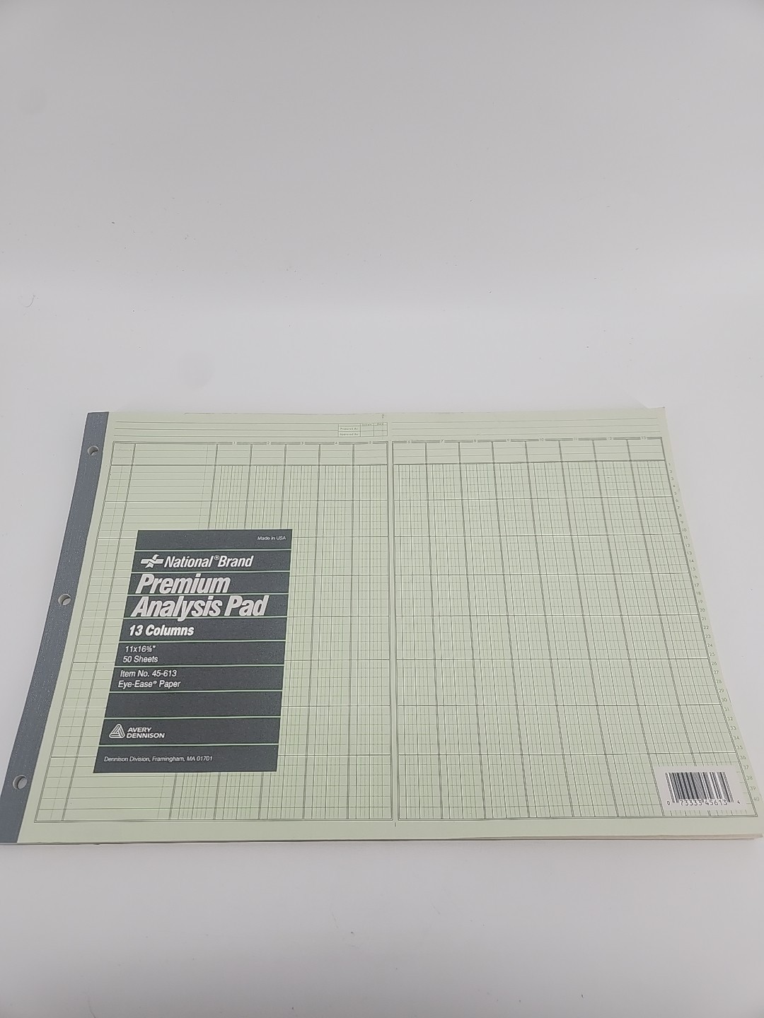 National Brand Premium Analysis Pad 13 Columns 11×16 3/8 New Vintage