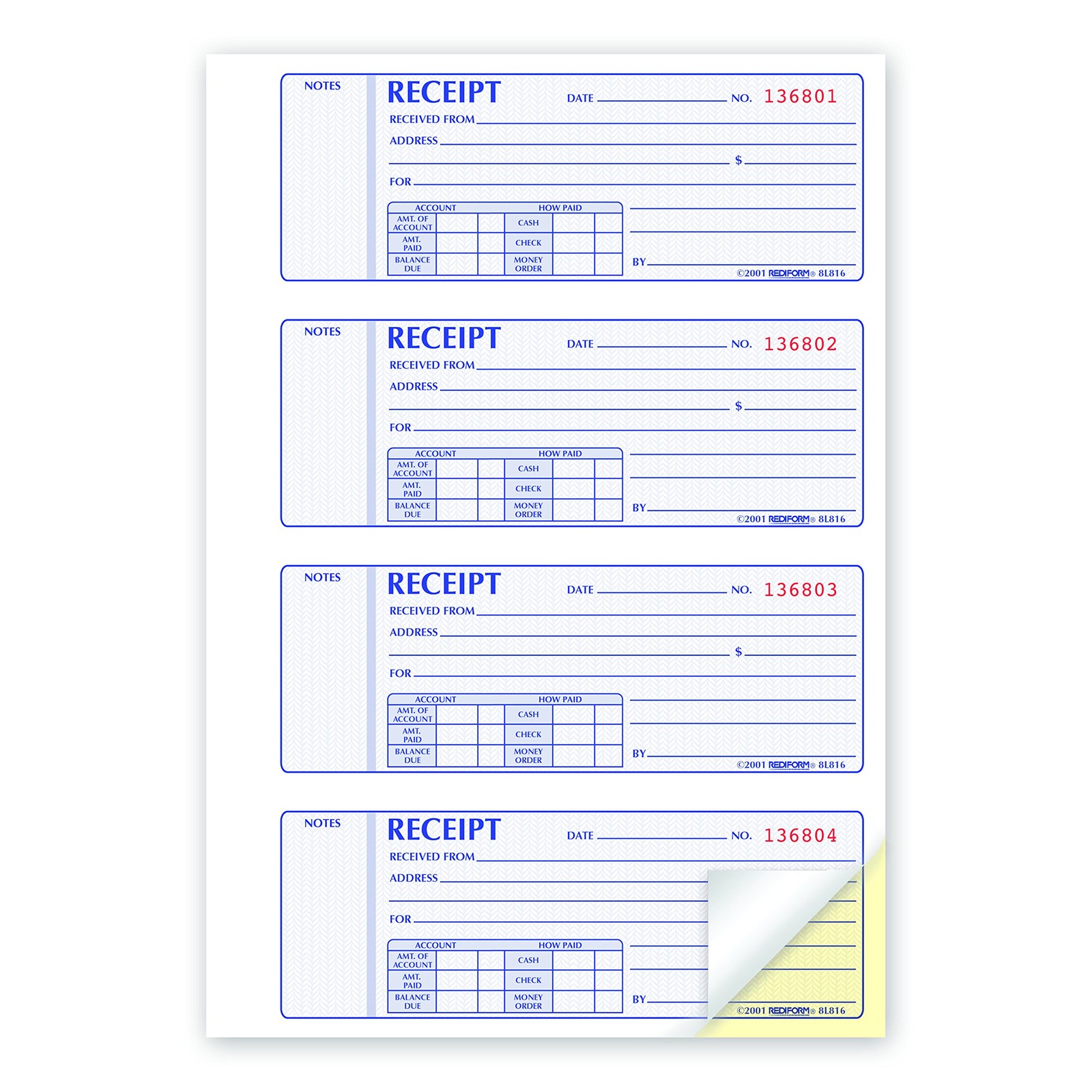 Rediform Receipt Books (RED8L816),Forms & Record Keeping